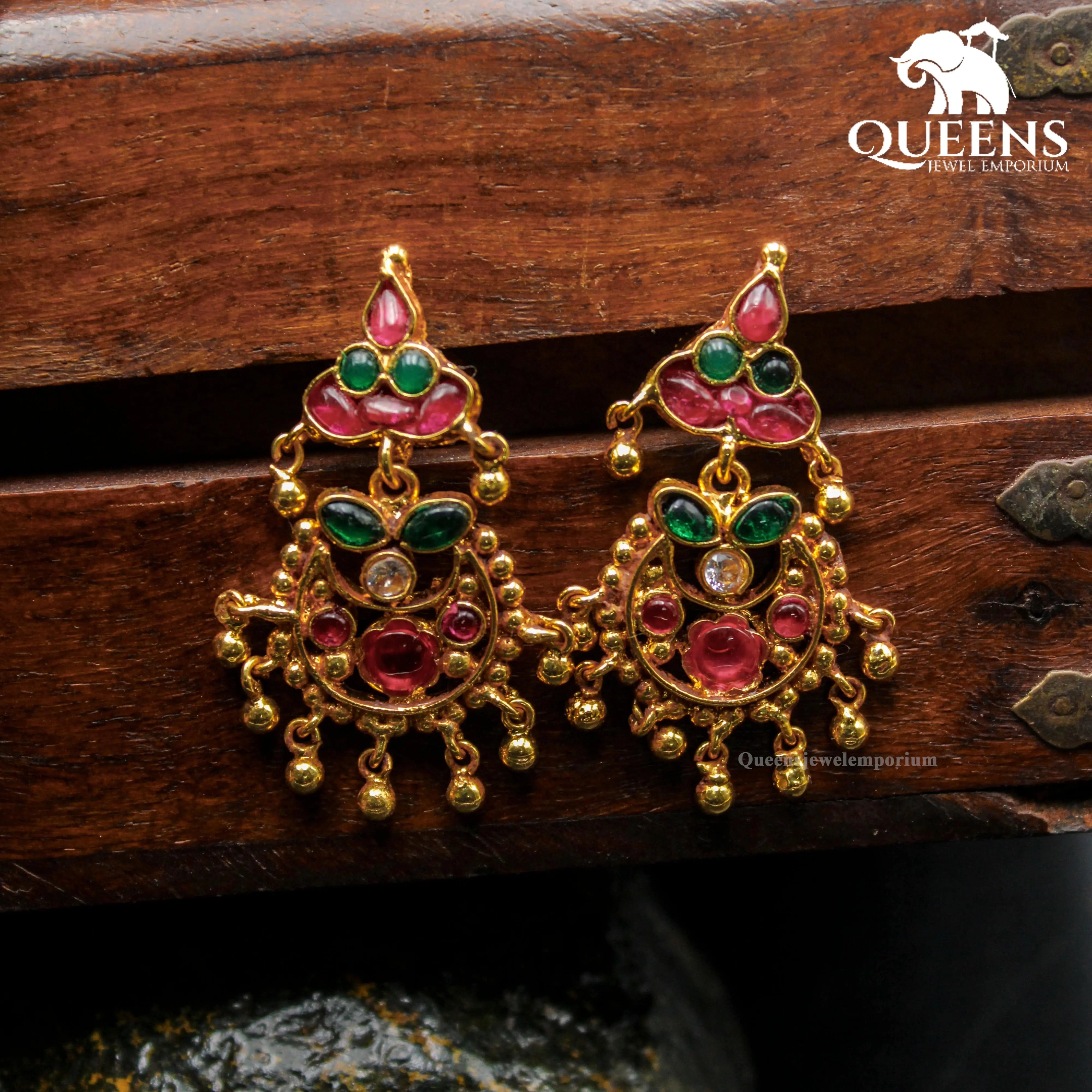 MEENAKARI CHANDBALI - Queens Jewel Emporium