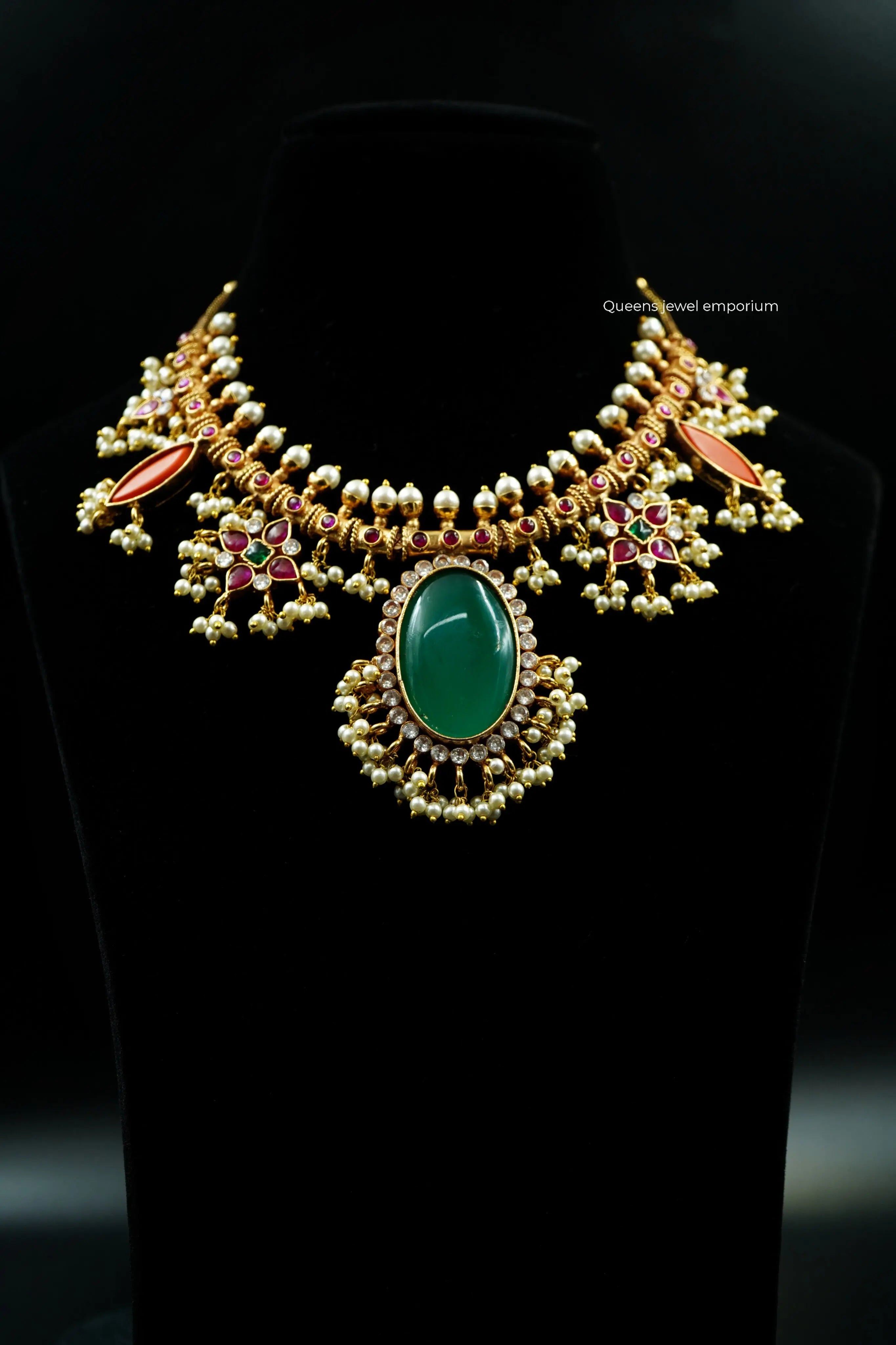 MOUKTIKA GUTTA PUSALU NECKLACE - Queens Jewel Emporium
