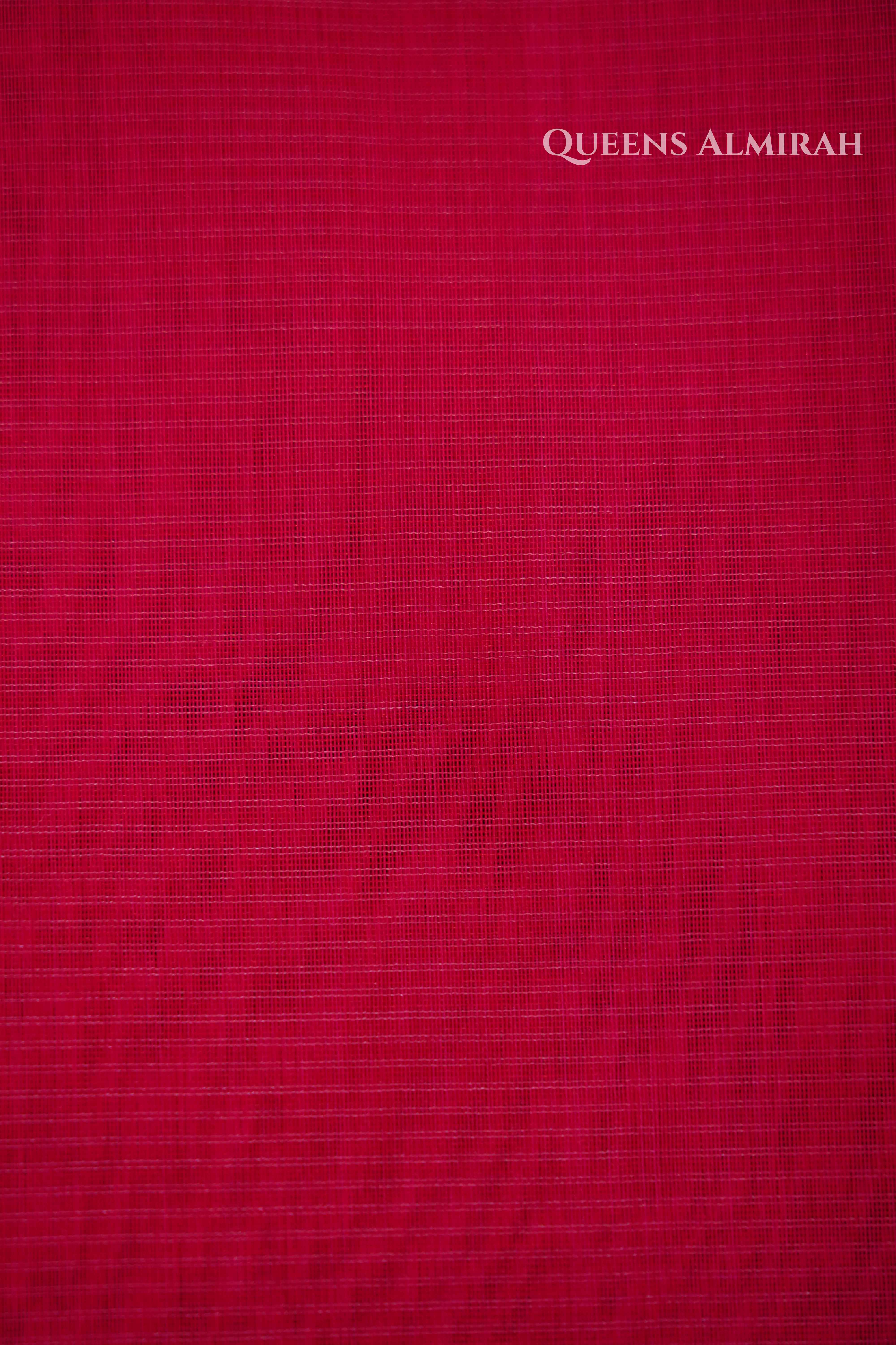 Magenta Maheshwari Silk Cotton Saree QUEENS ALMIRAH