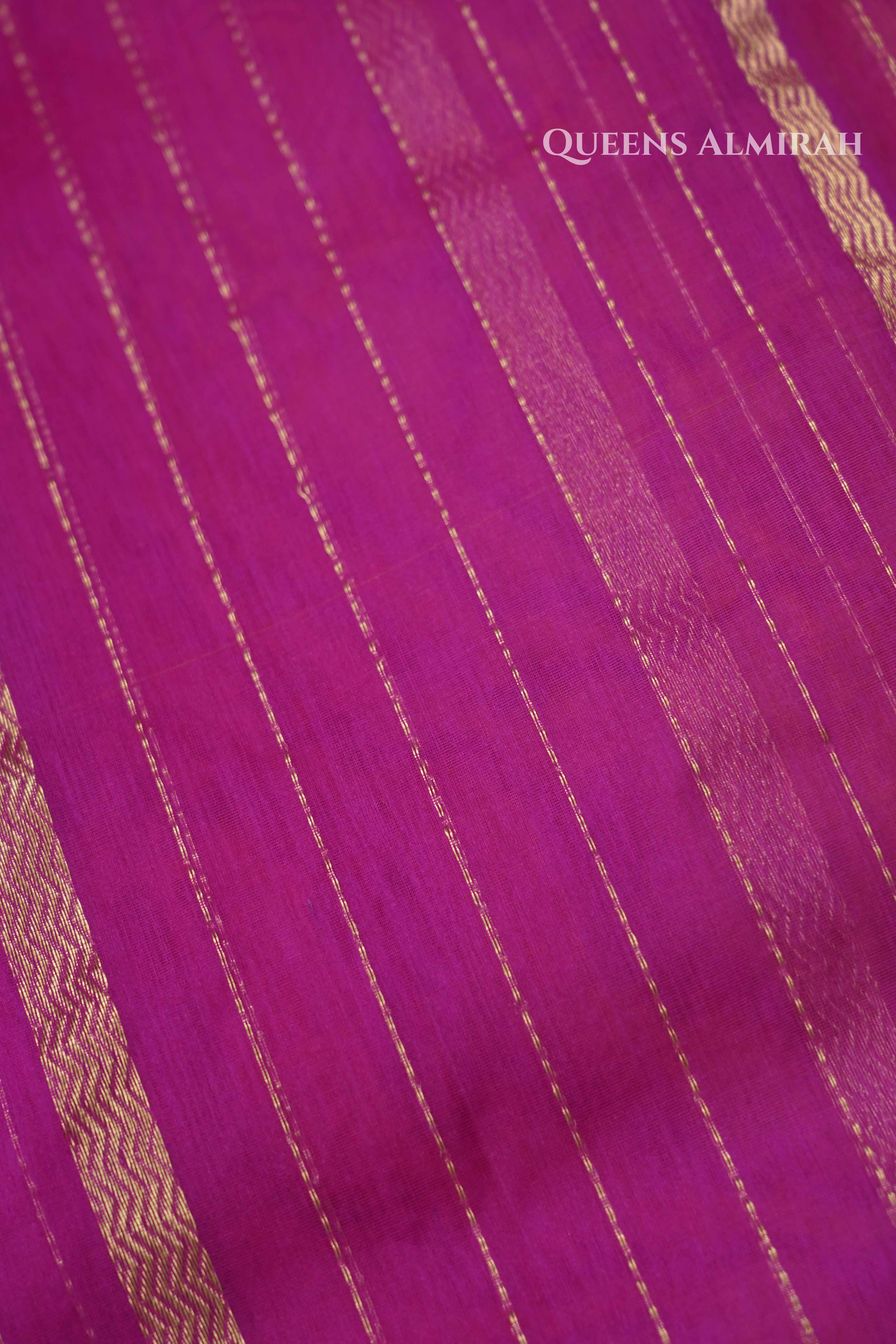 Magenta Pink Chanderi Silk Saree QUEENS ALMIRAH