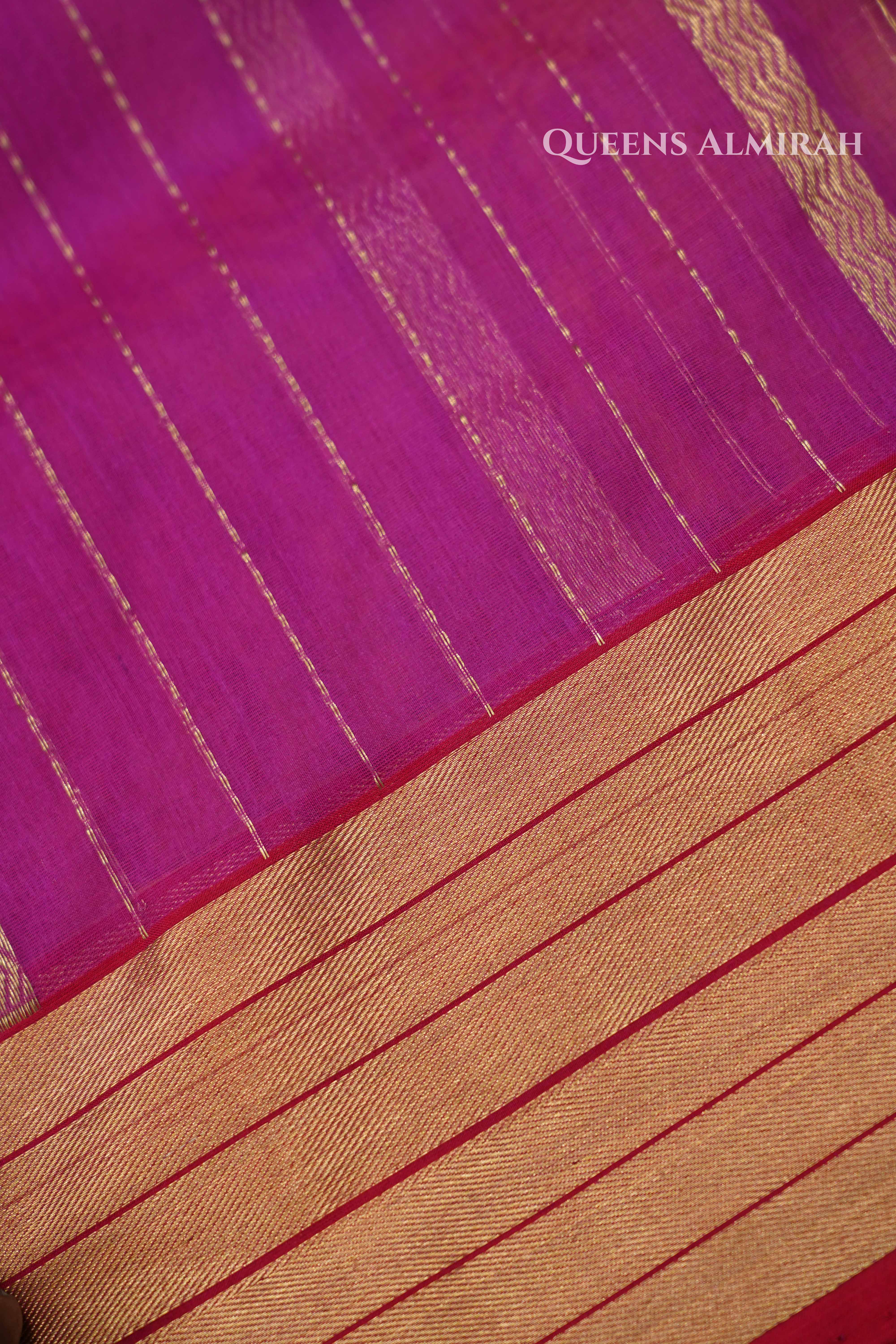 Magenta Pink Chanderi Silk Saree QUEENS ALMIRAH