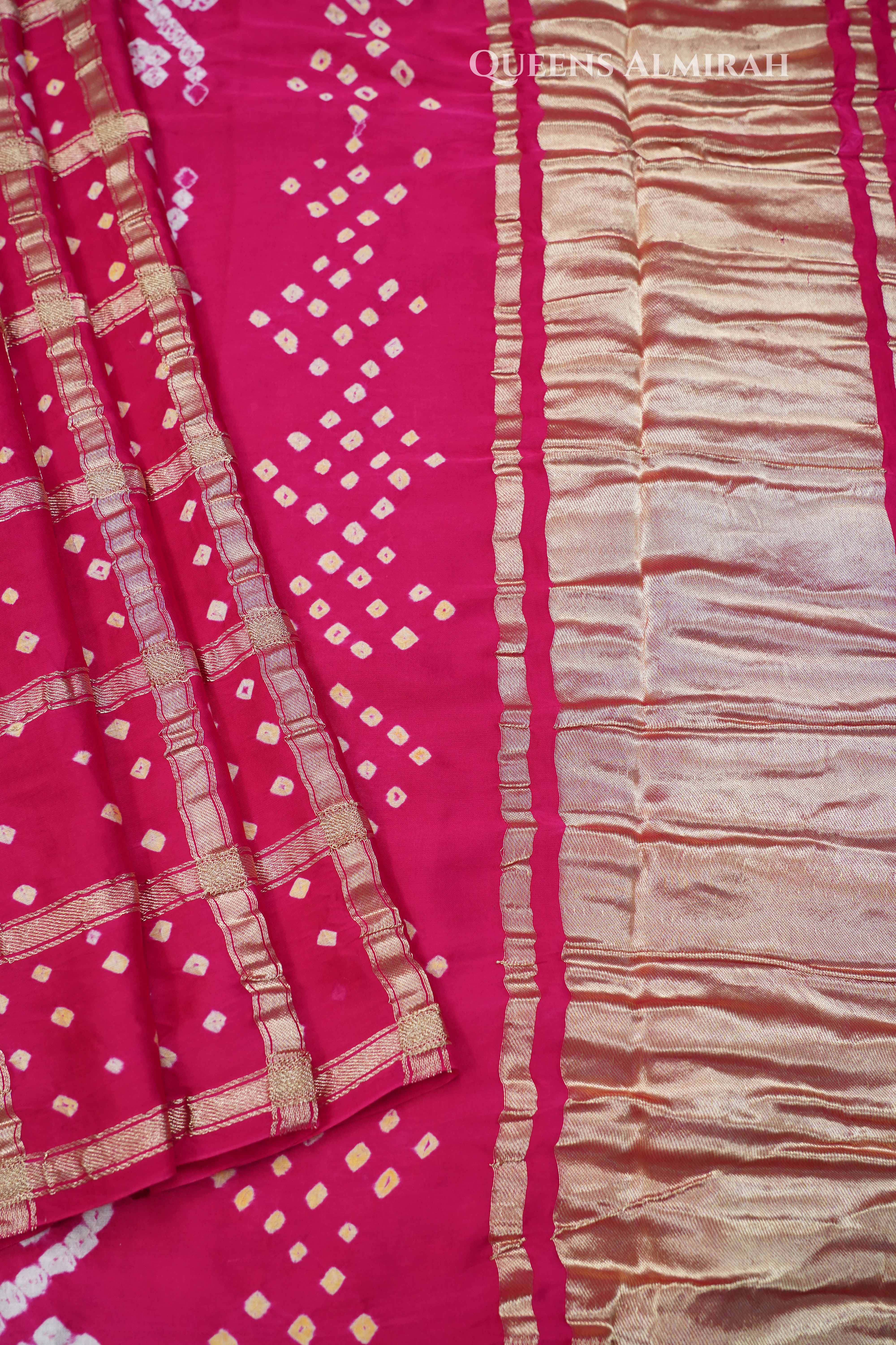 Magenta pink Modal Silk Saree QUEENS ALMIRAH
