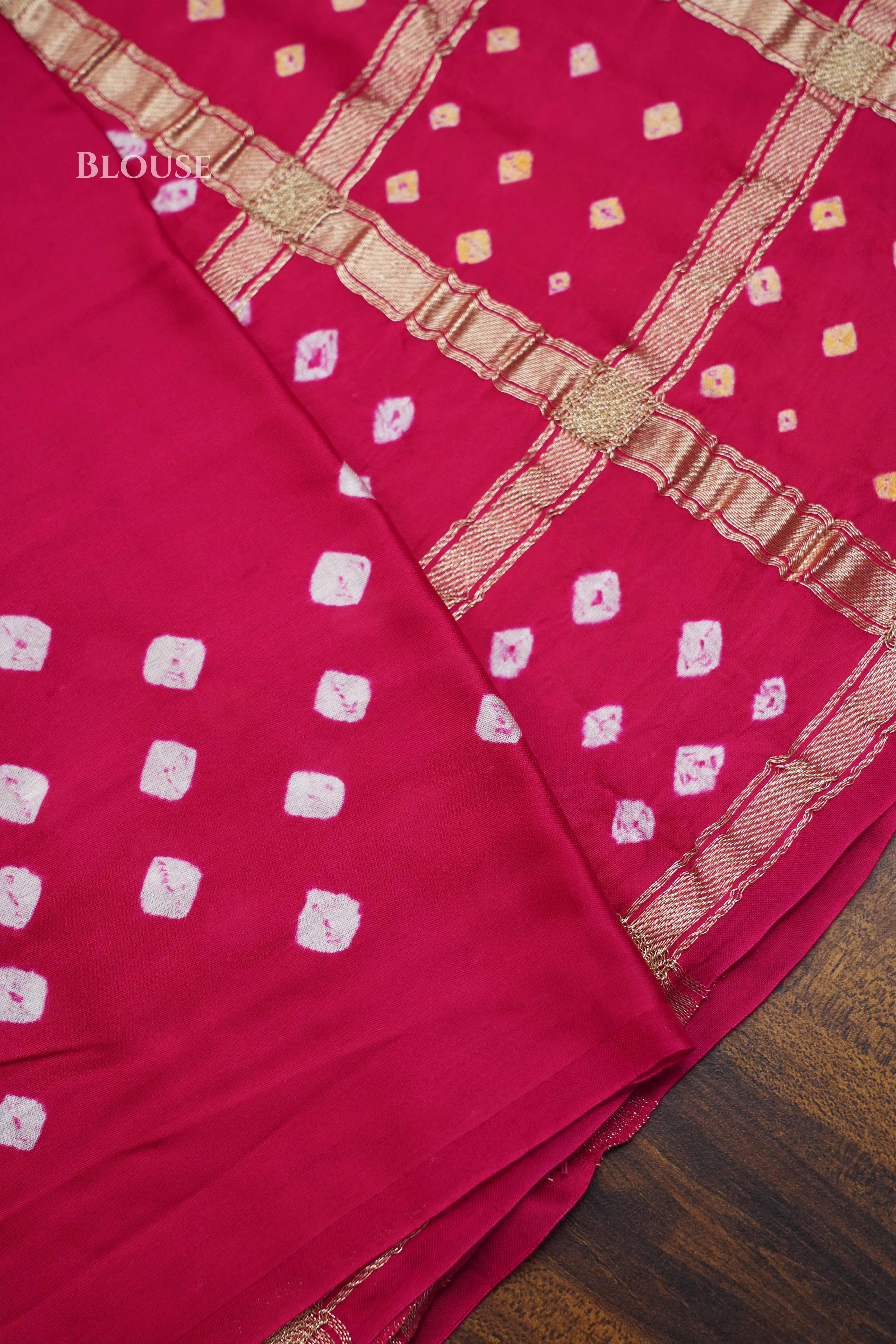 Magenta pink Modal Silk Saree QUEENS ALMIRAH