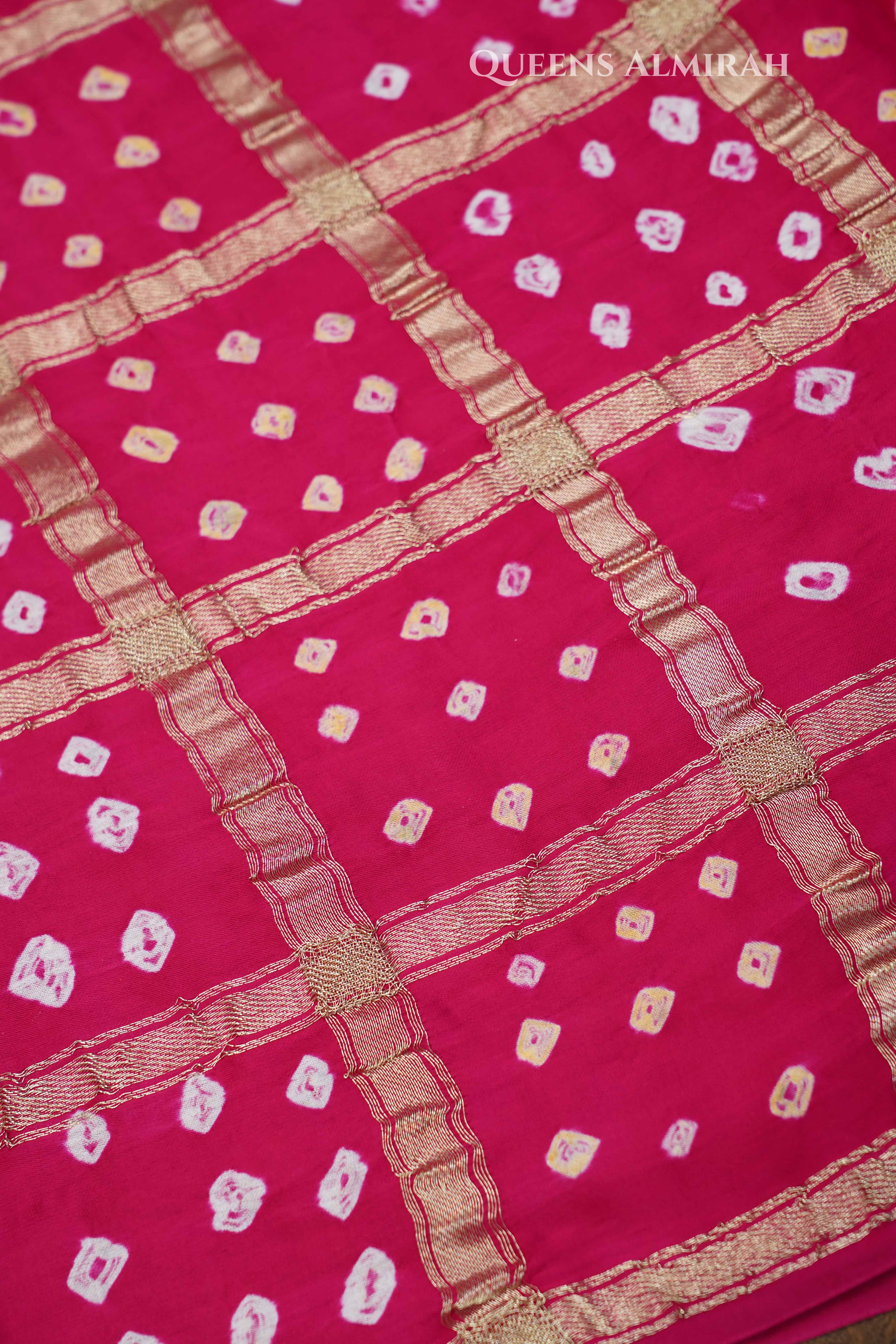 Magenta pink Modal Silk Saree QUEENS ALMIRAH