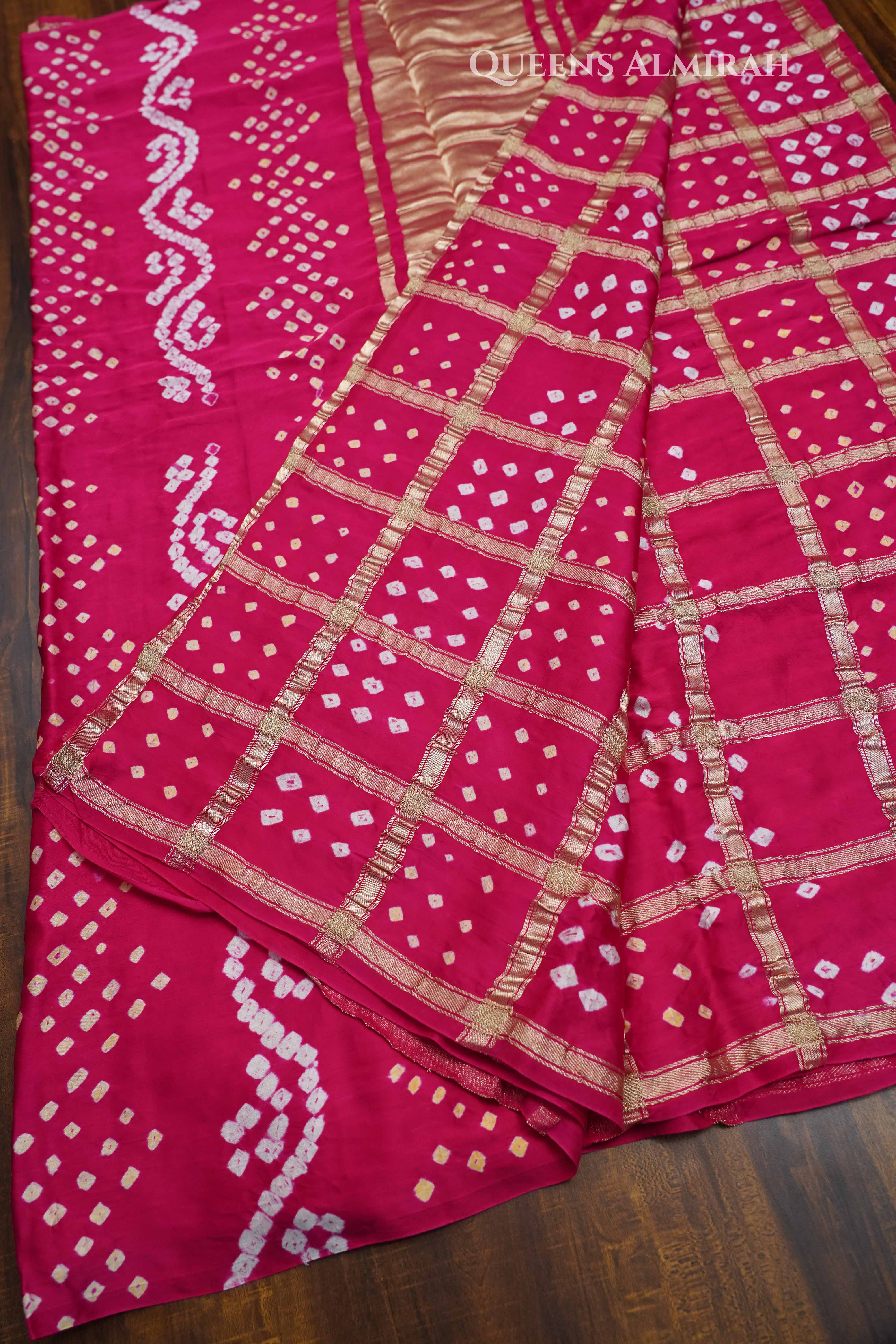 Magenta pink Modal Silk Saree QUEENS ALMIRAH