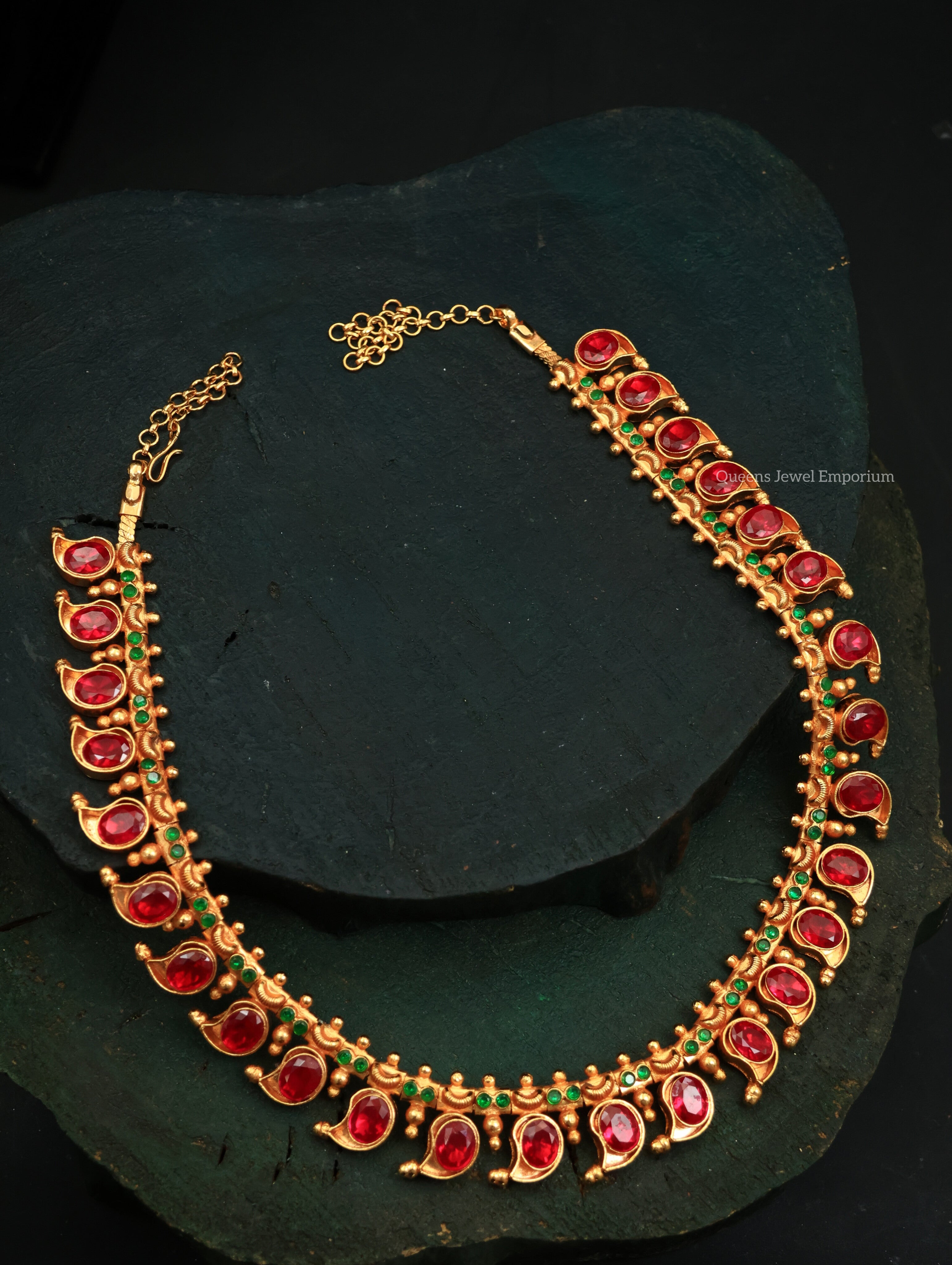 Mango motif Haram , Pink color stone , ZIrcon Haram 