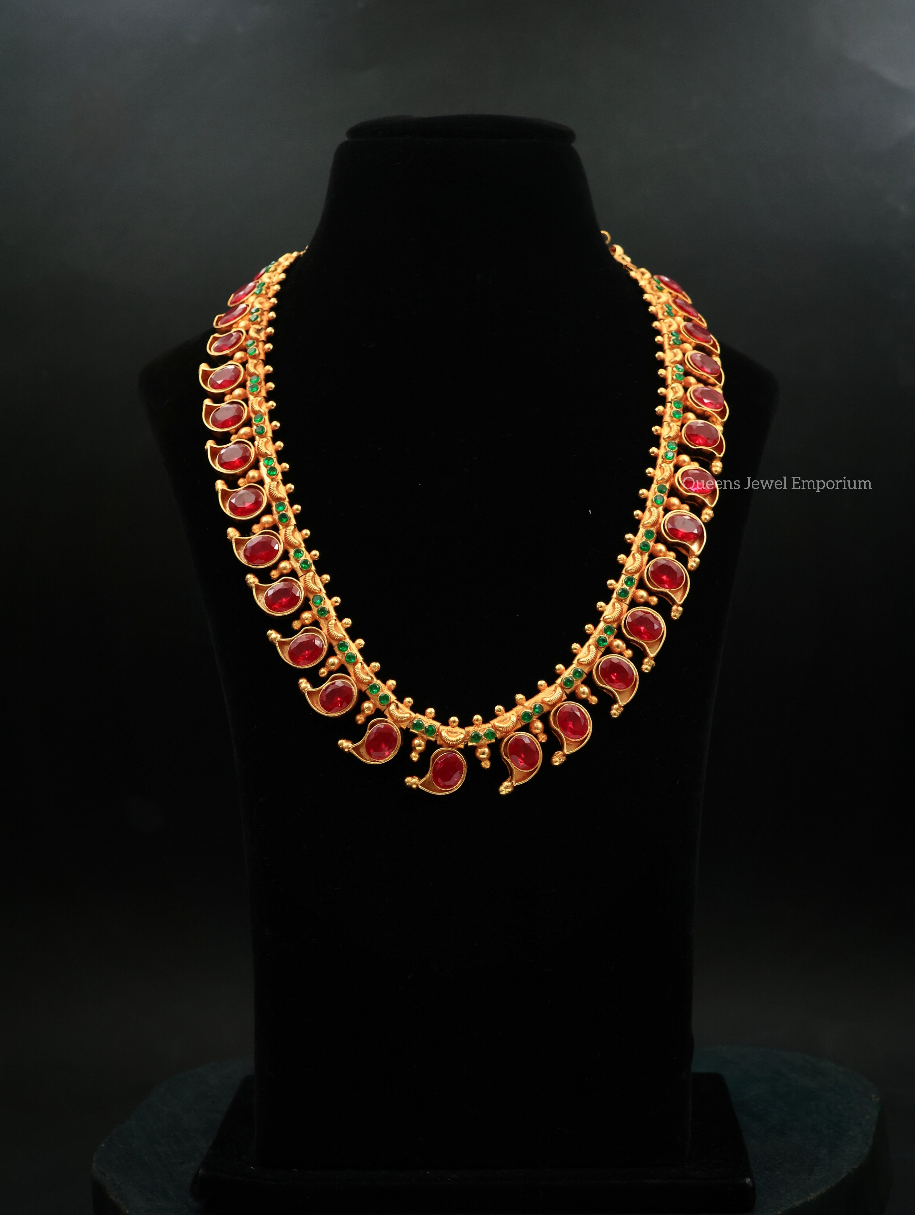 Mango motif Haram , Pink color stone , Statement Haram