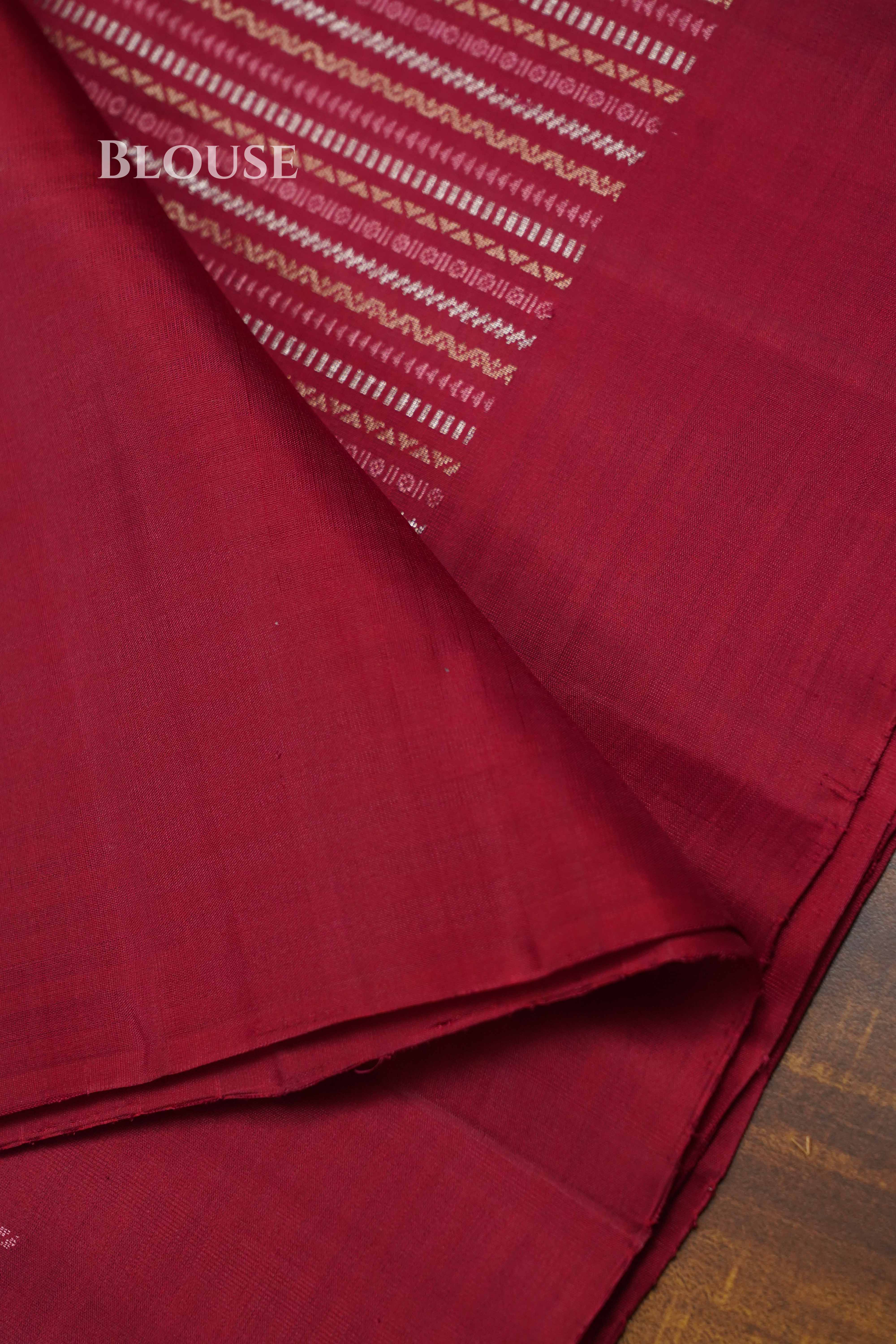 Maroon Pure Soft Silk Saree QUEENS ALMIRAH