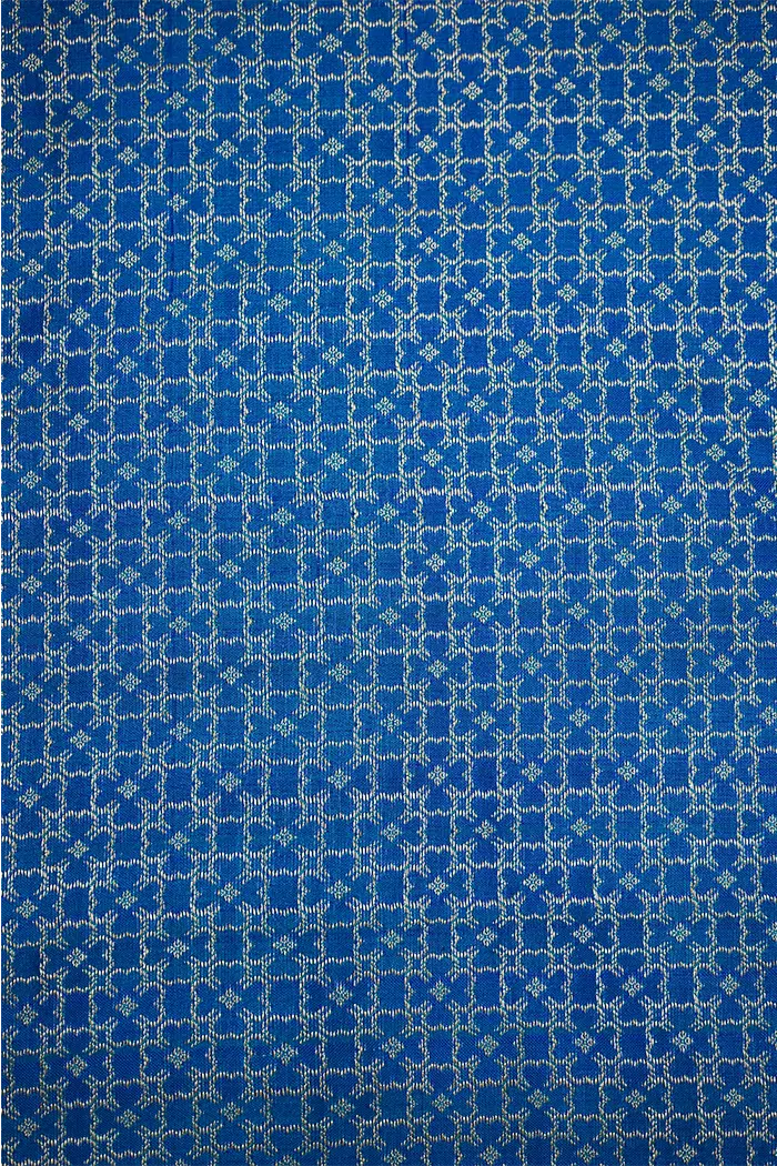 METALLIC BLUE WITH CYAN BLUE PURE KANCHIVARAM SILK SAREE - Queens Jewel Emporium