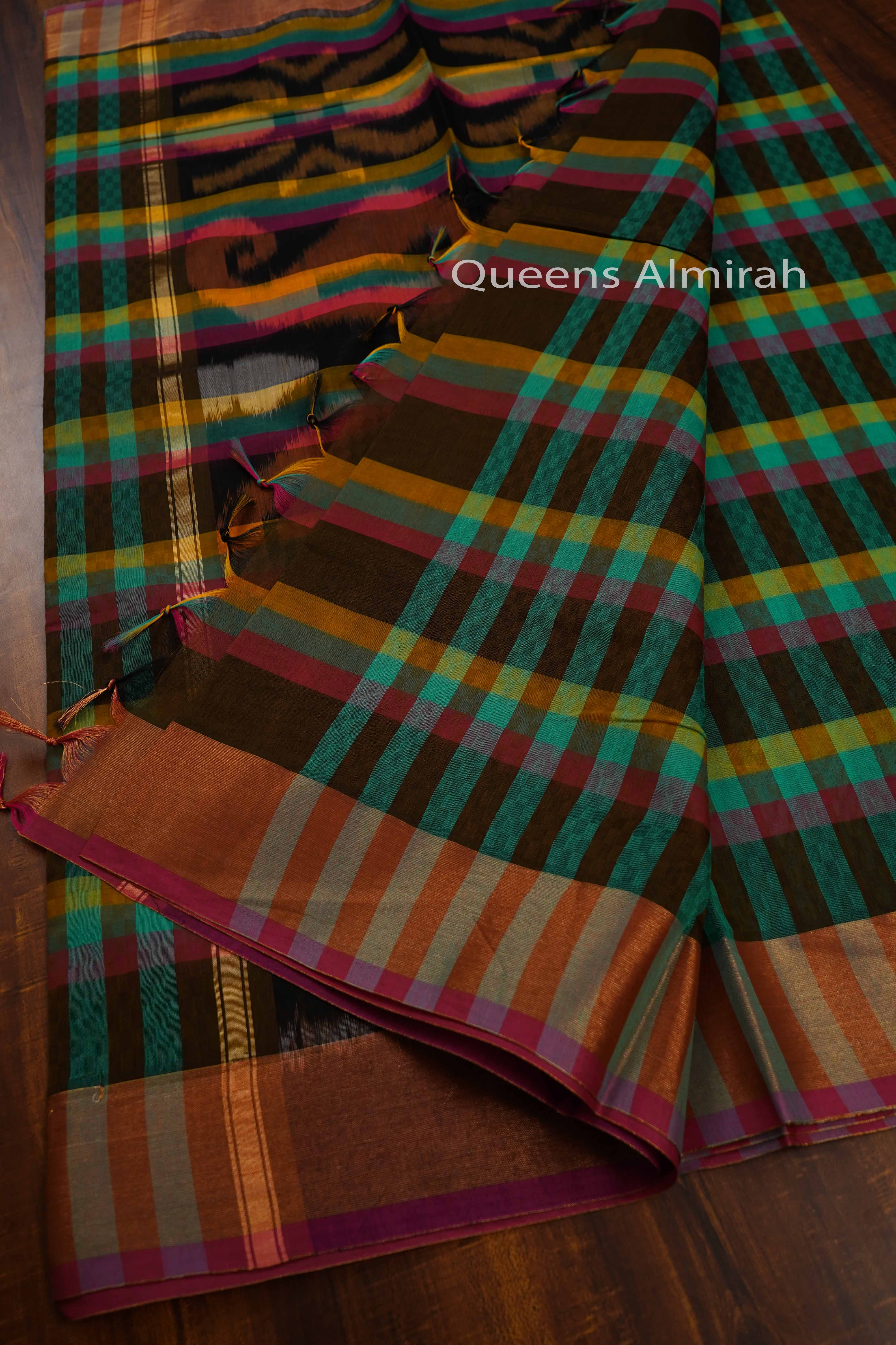 MULTI COLOR PURE SILK COTTON - Queens Jewel Emporium