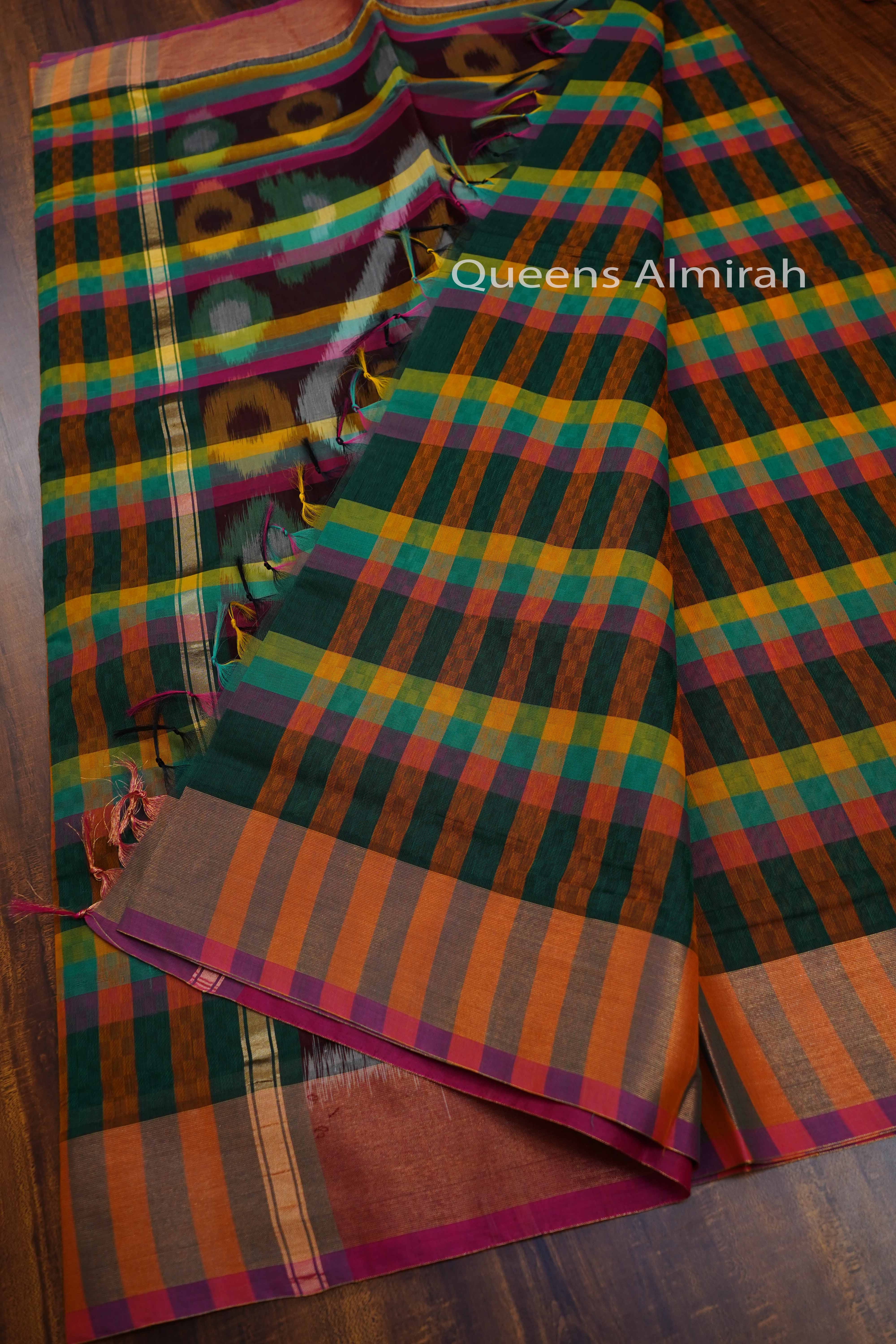 MULTI COLOR PURE SILK COTTON - Queens Jewel Emporium