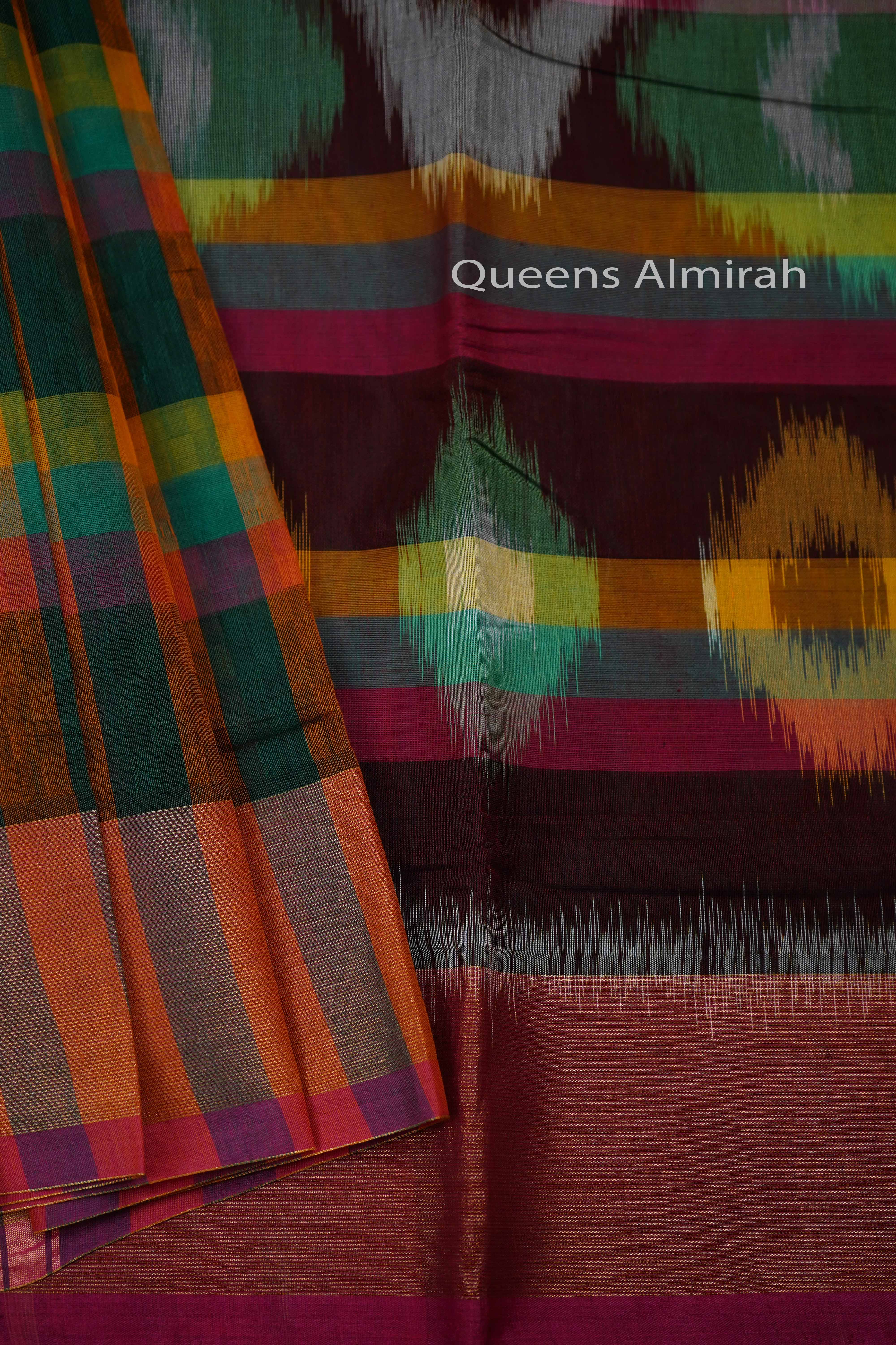 MULTI COLOR PURE SILK COTTON - Queens Jewel Emporium