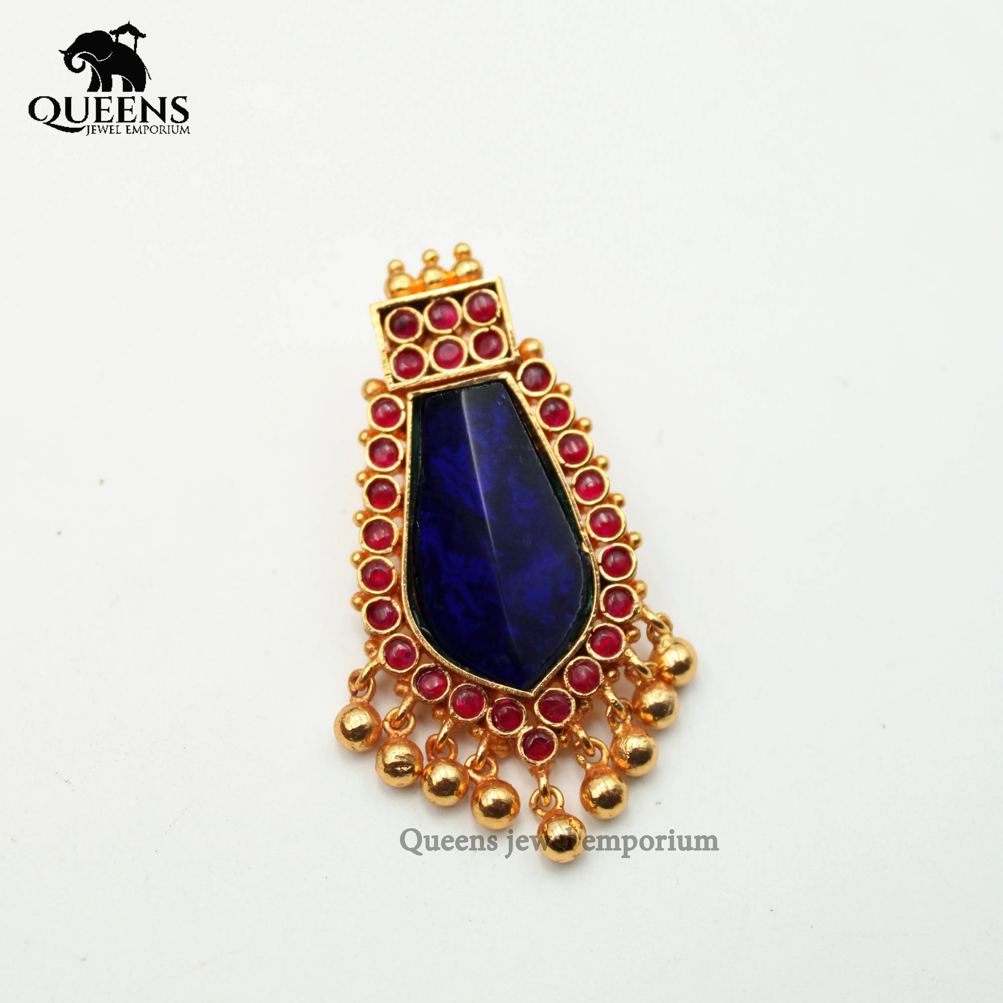 NAGAPADAM PENDANT - BLUE - Queens Jewel Emporium