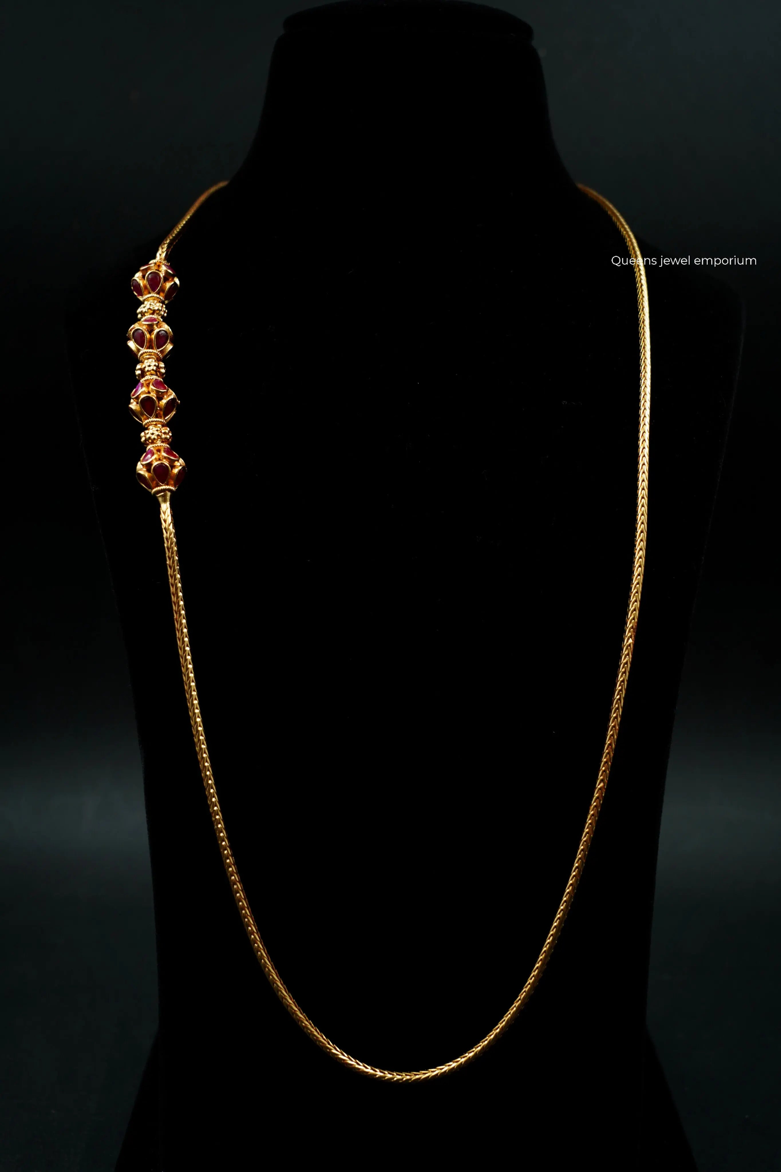 NIDHIKA MOGAPPU CHAIN - Queens Jewel Emporium