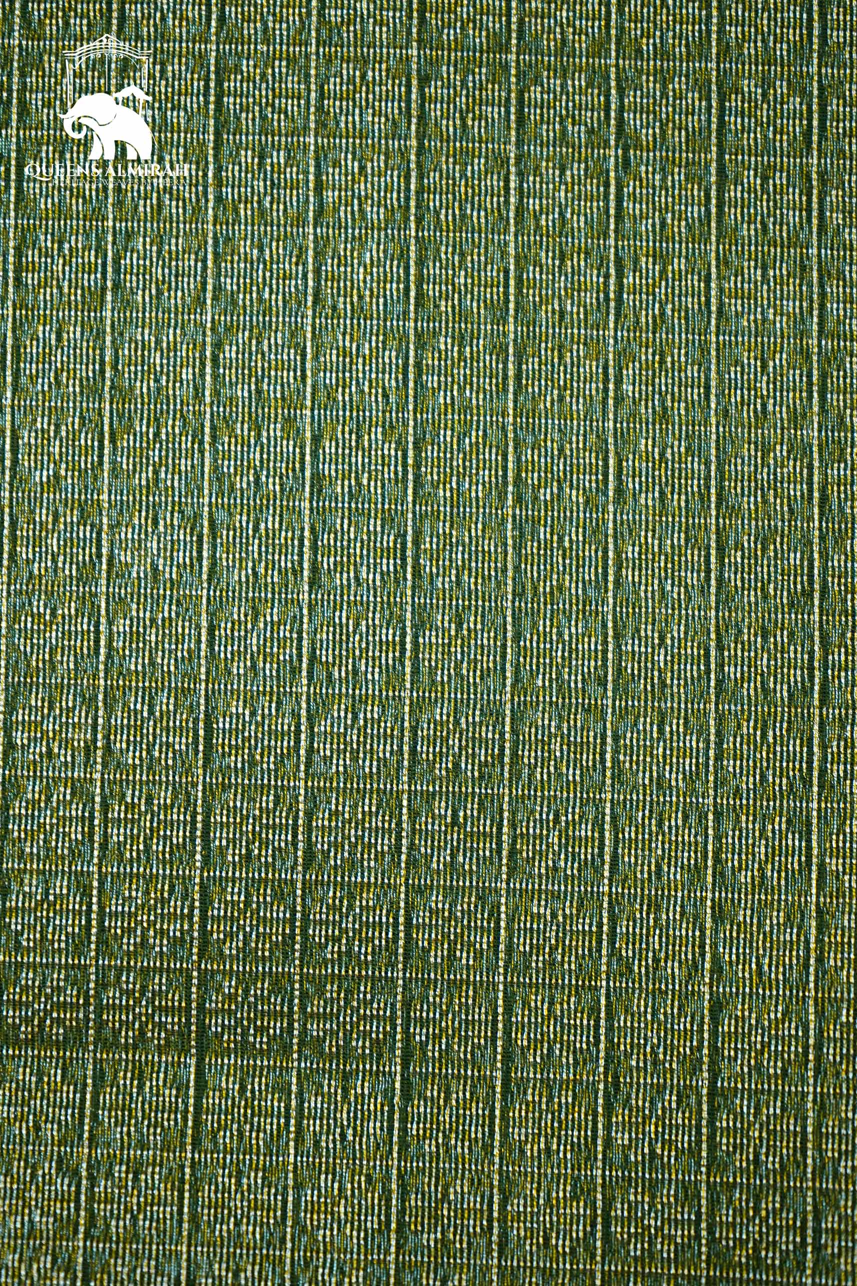 OLIVE GREEN WITH WOVEN BORDER SILK COTTON SAREE - Queens Jewel Emporium