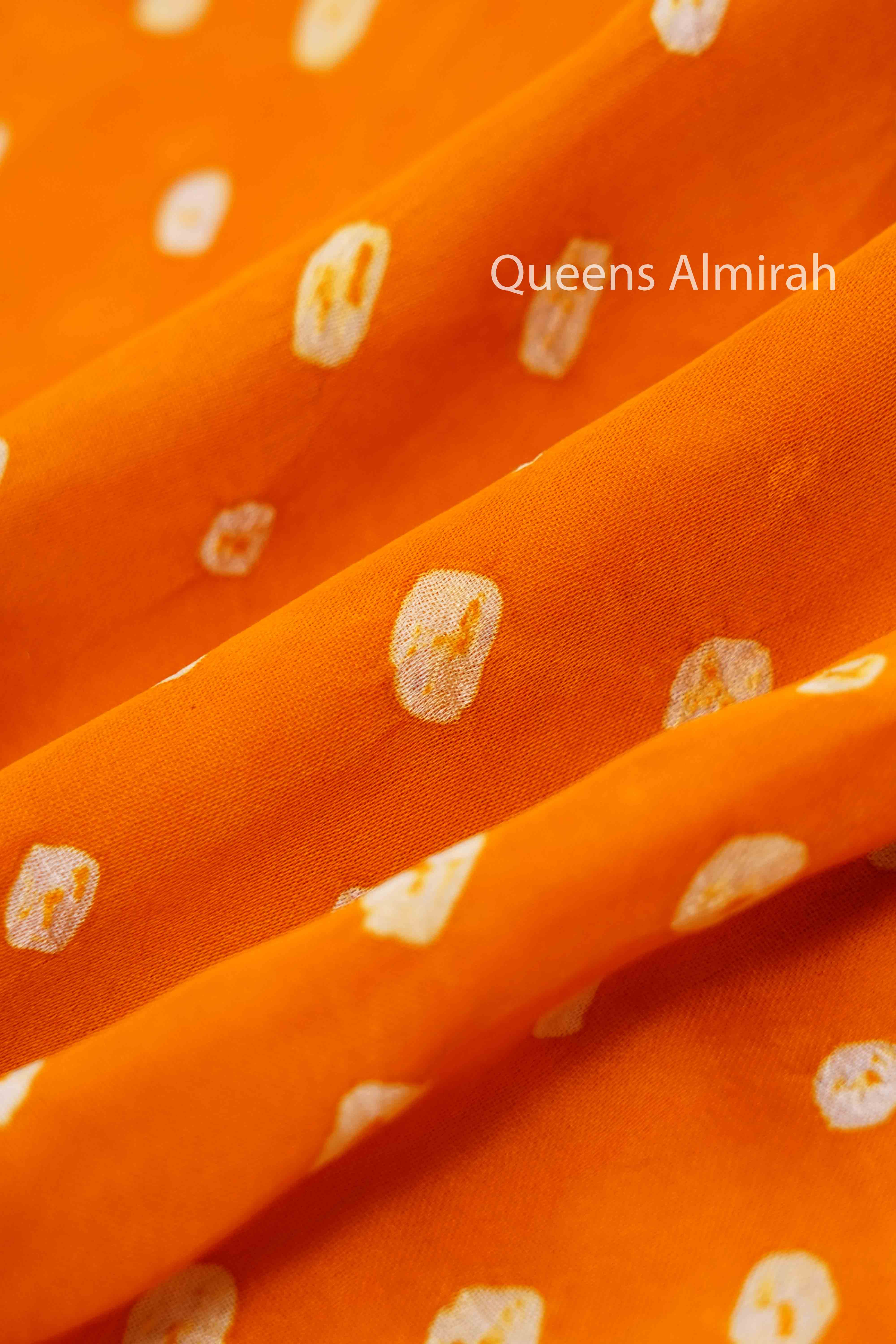 ORANGE MODAL SILK SAREE - Queens Jewel Emporium