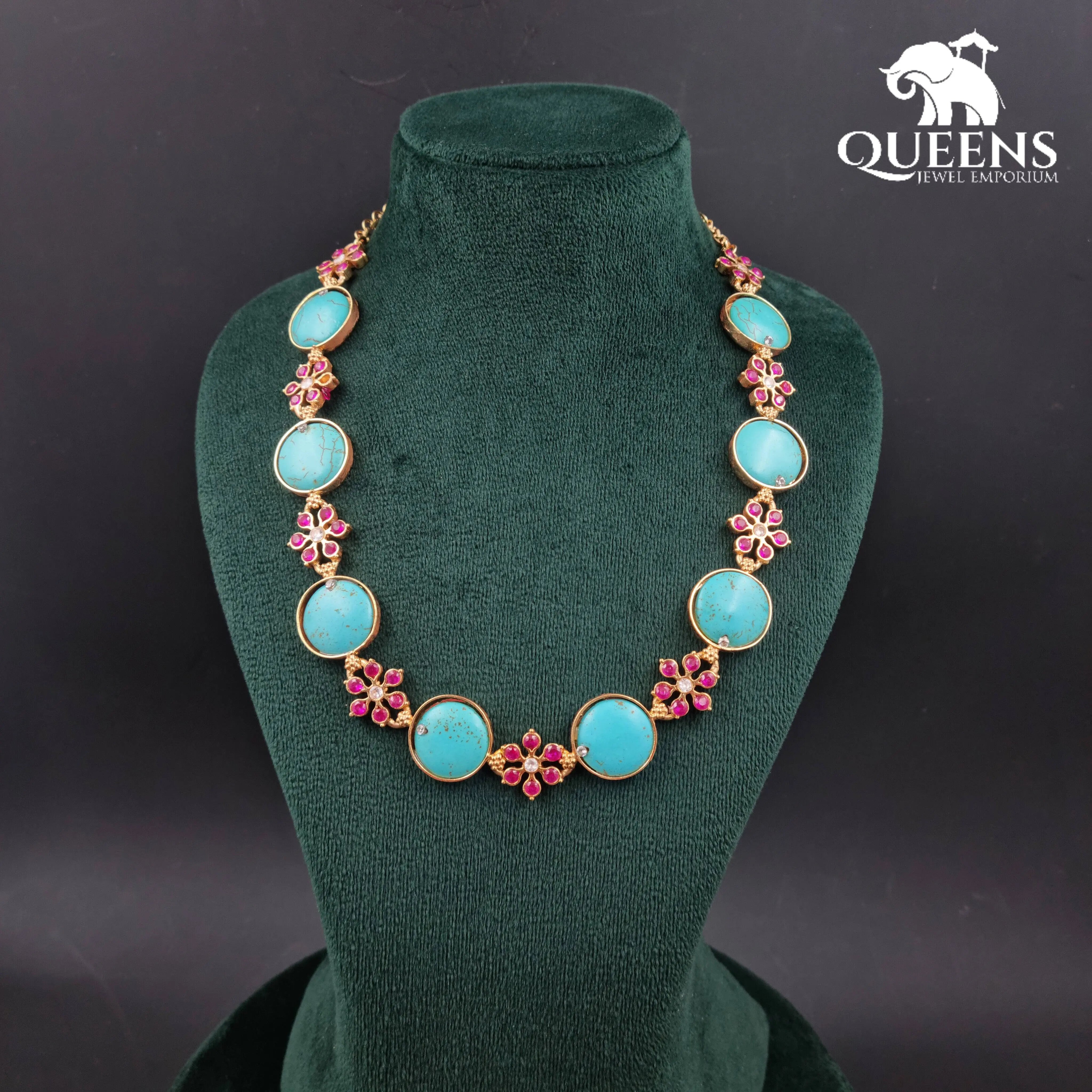 PALLAVI FLORAL NECKLACE - Queens Jewel Emporium