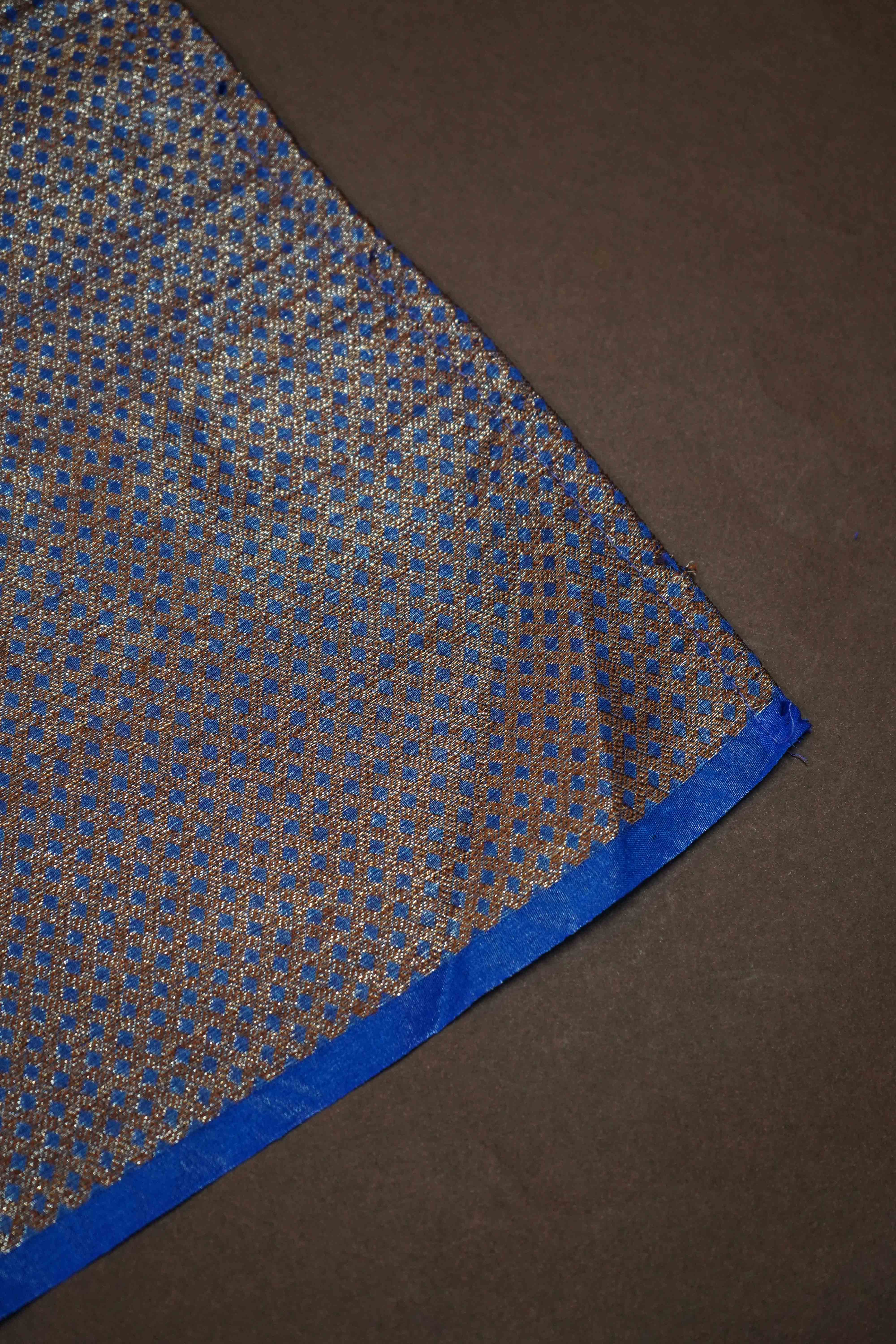 PERSIAN BLUE KORA ORGANZA SAREE - Queens Jewel Emporium