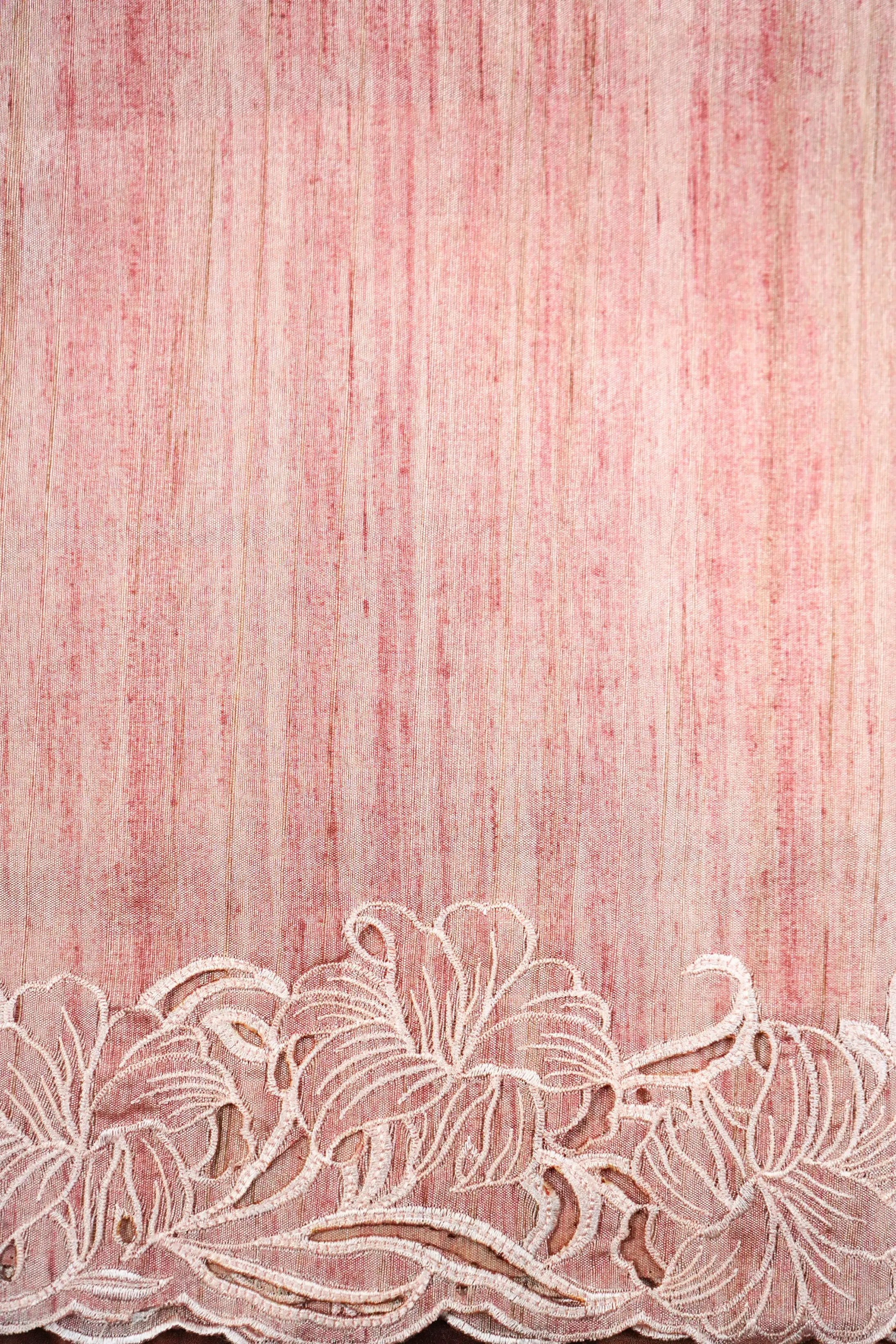 PINKISH TAN SEMI TUSSER SAREE - Queens Jewel Emporium