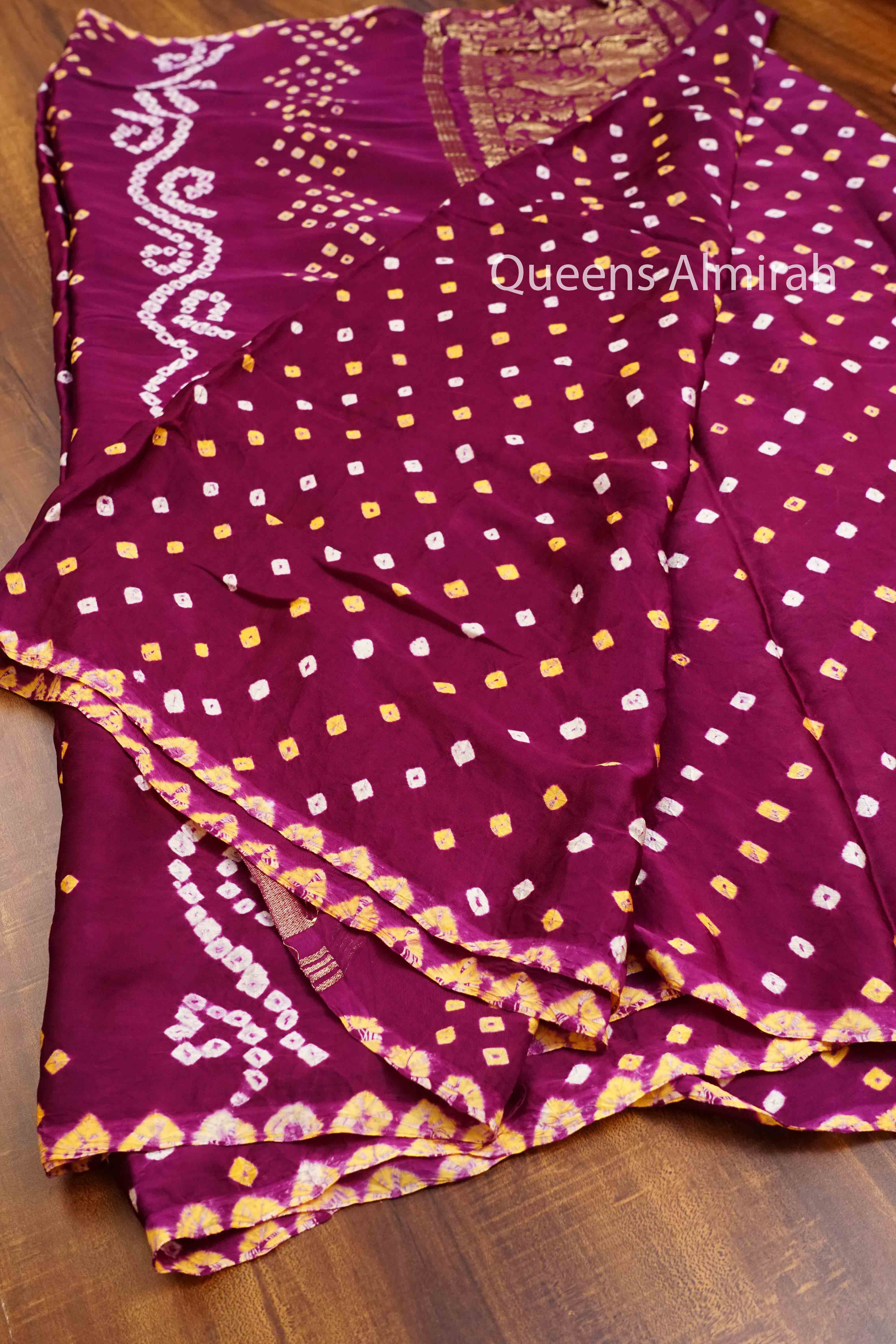 PLUM PURPLE MODAL SILK SAREE - Queens Jewel Emporium