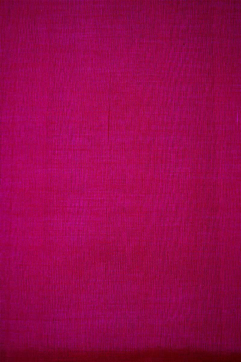 PURE KANCHI SILK COTTON - BRIGHT PINK WITH JADE GREEN - Queens Jewel Emporium