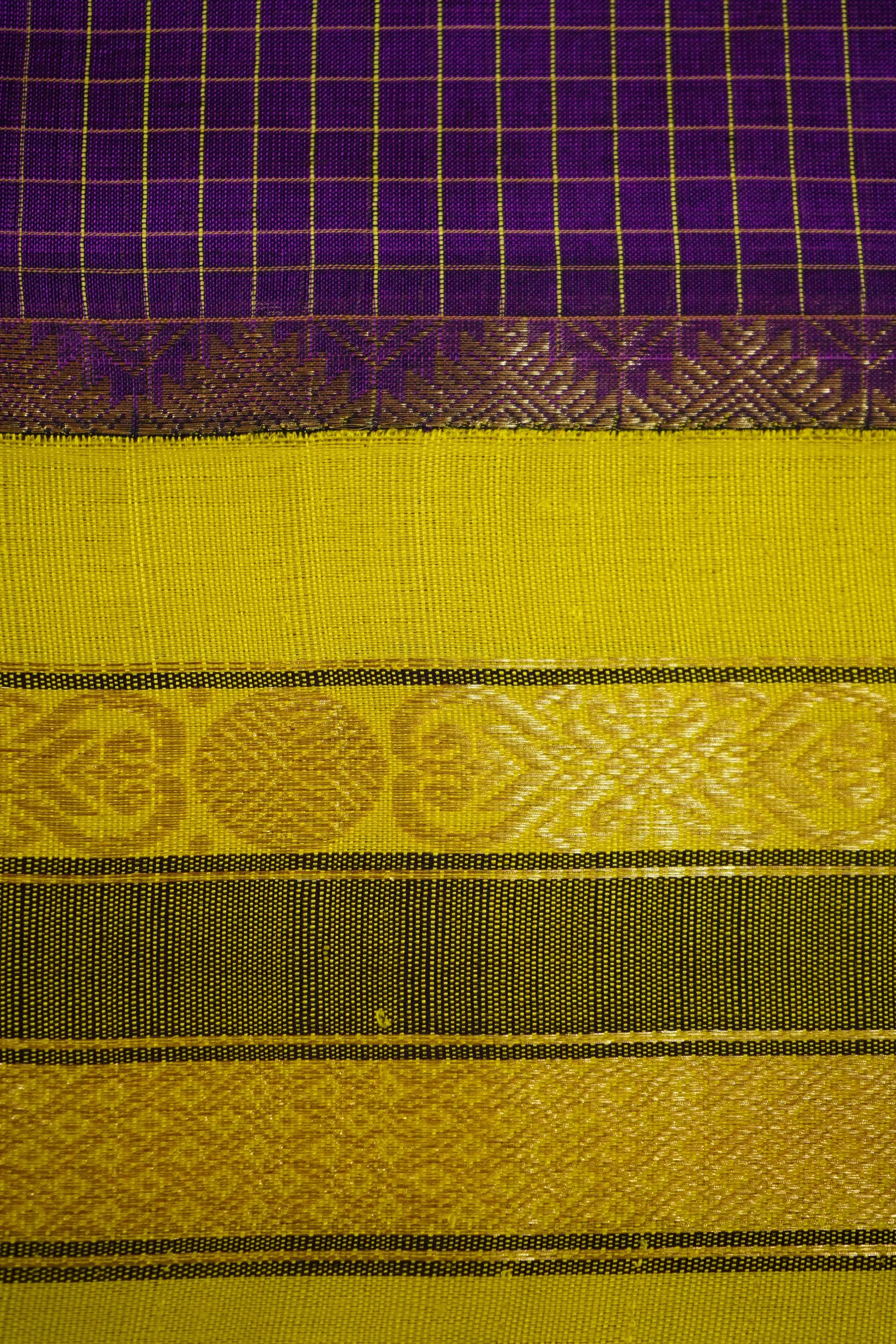 PURE KANCHI SILK COTTON - DARK MAROON VAIRA OOSI SAREE - Queens Jewel Emporium