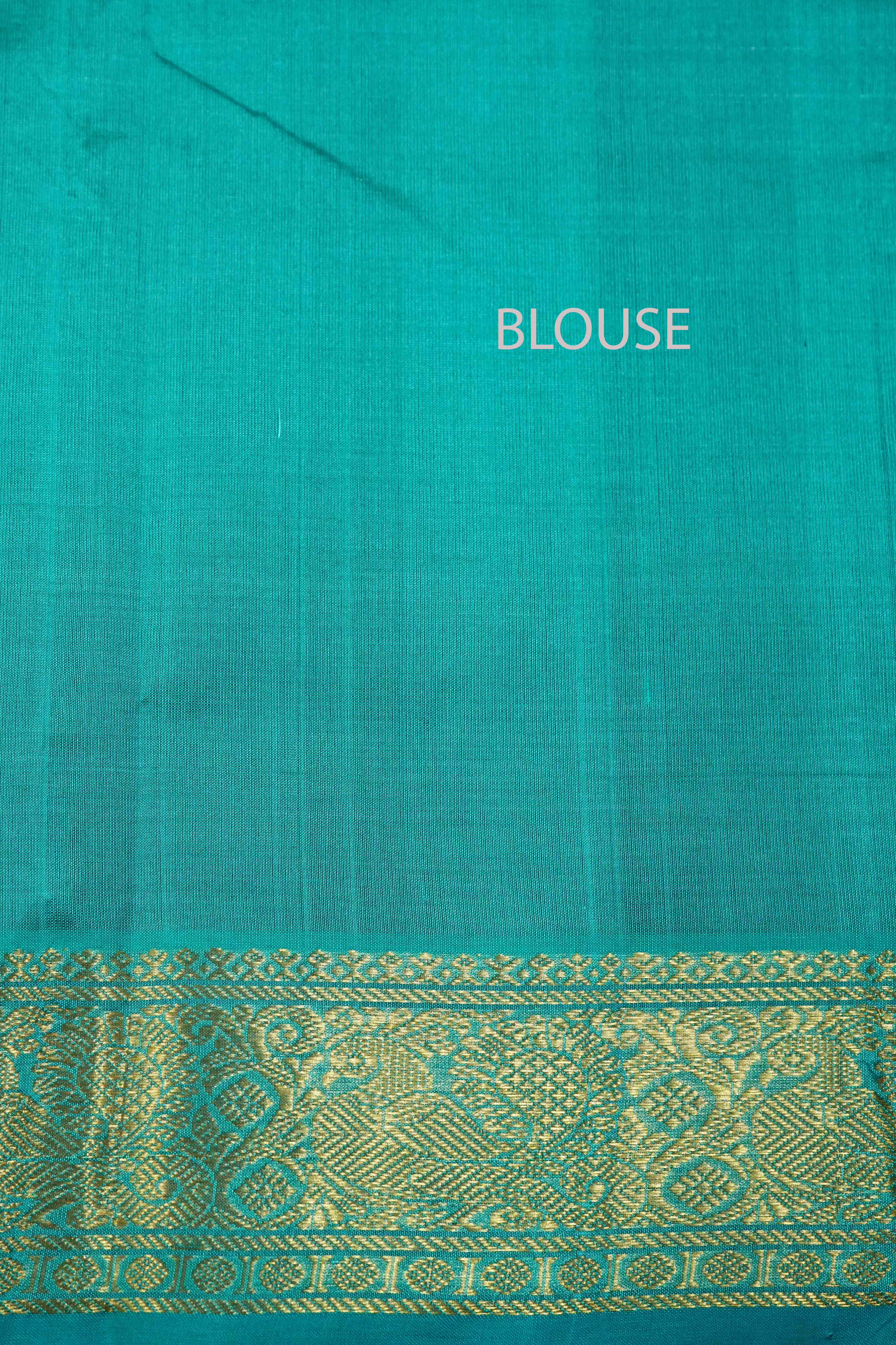 PURE KANCHI SILK COTTON- DARK WINE WITH AQUA BLUE - Queens Jewel Emporium