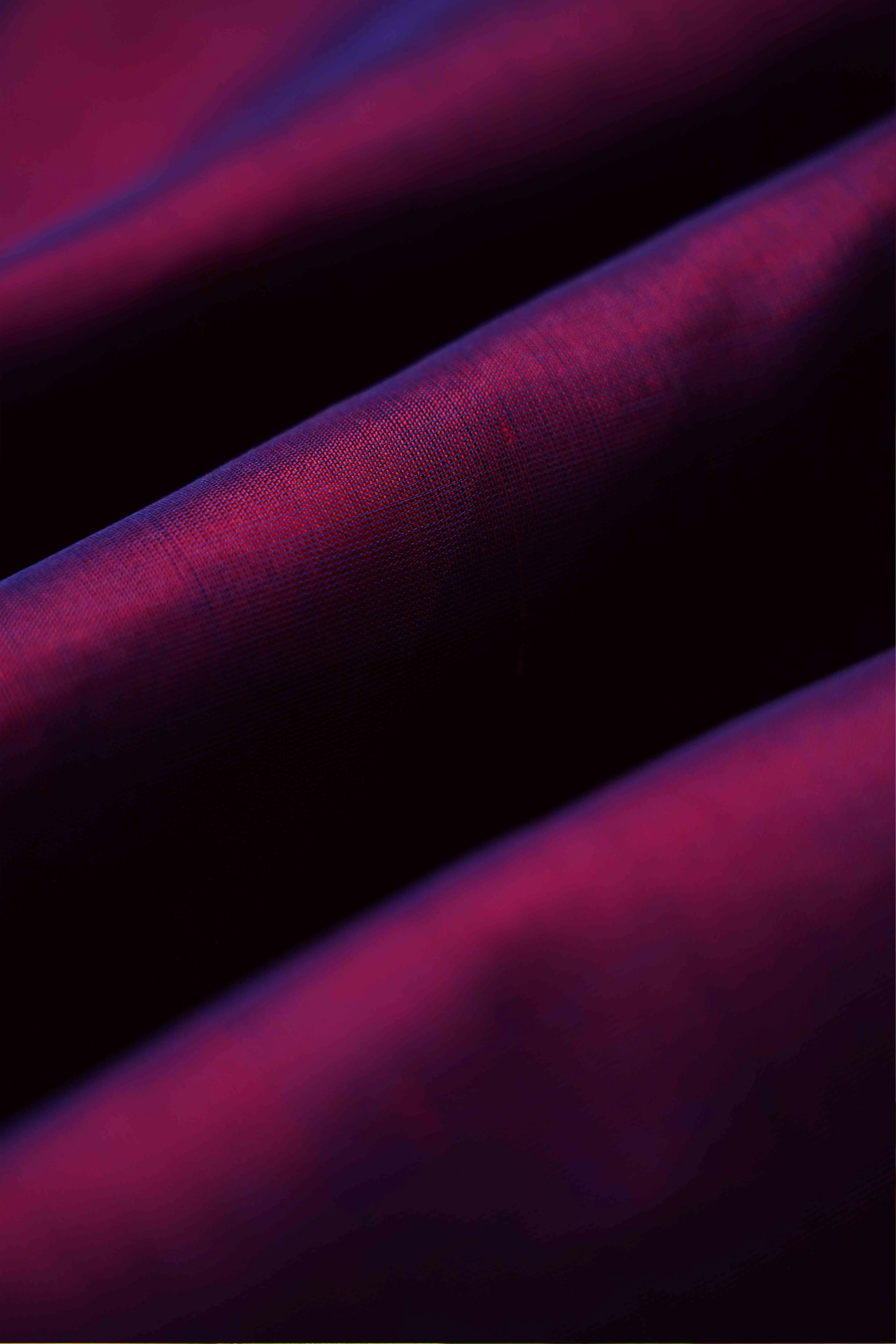 PURE KANCHI SILK COTTON -PLUM PURPLE WITH OLIVE GREEN - Queens Jewel Emporium