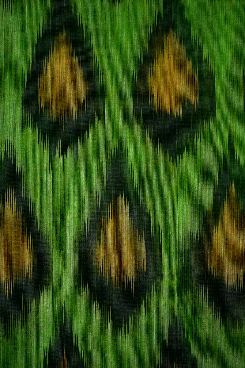 PURE SILK COTTON SAREE - ALGAE GREEN WITH LEAF GREEN - Queens Jewel Emporium