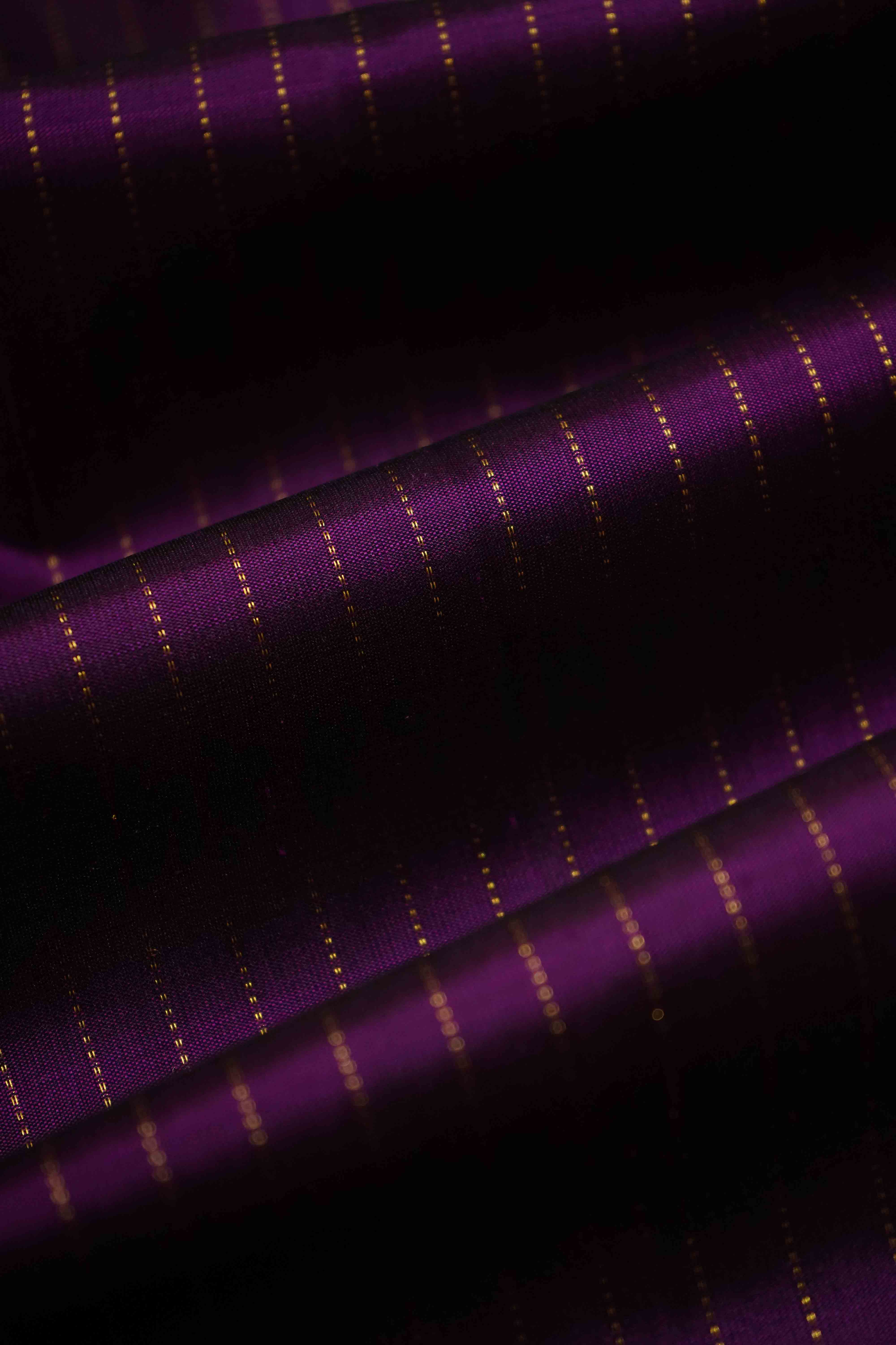 PURPLE GRAPE KANCHIVARAM SILK SAREE - Queens Jewel Emporium