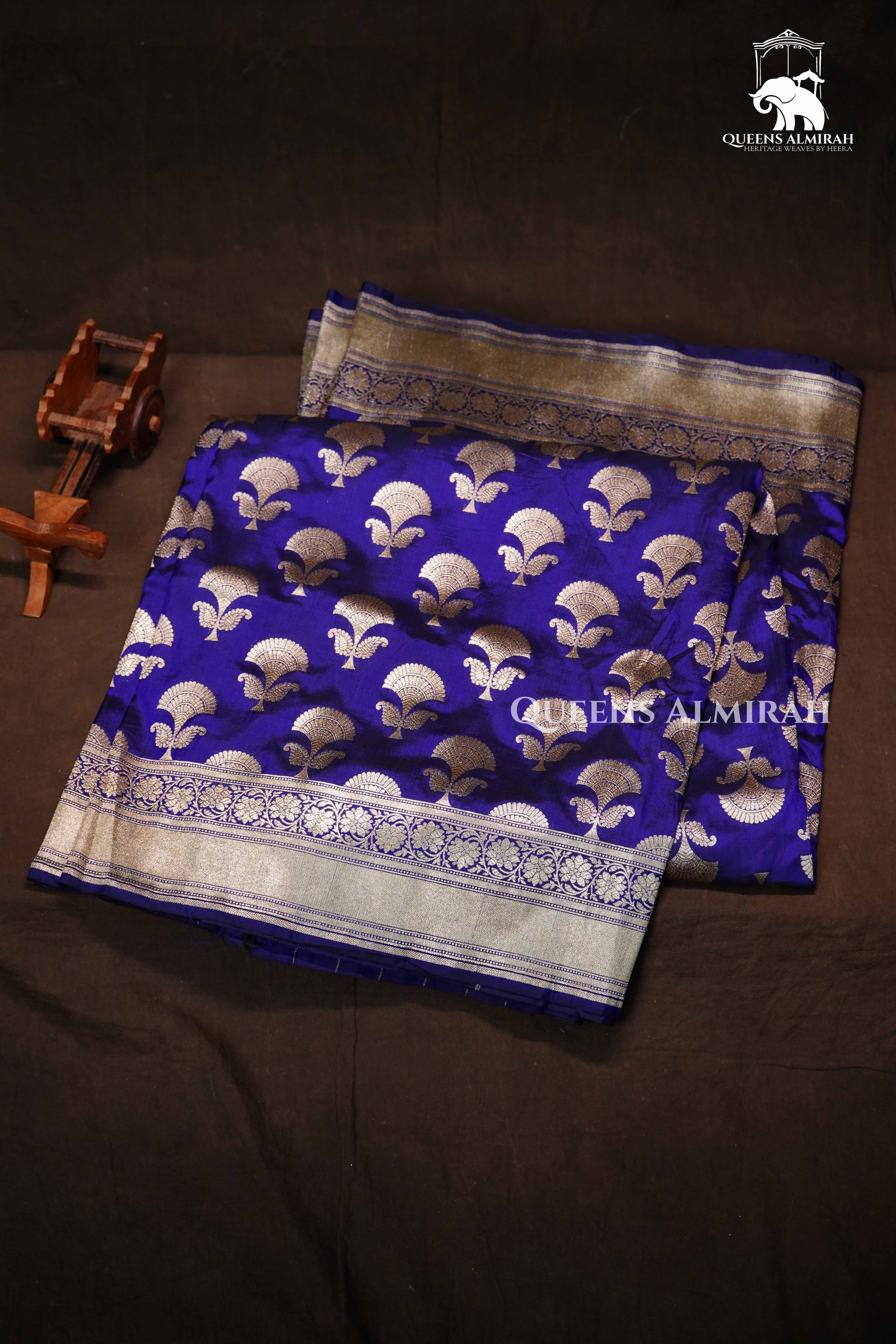 Persian Indigo Banarasi Silk Saree QUEENS ALMIRAH