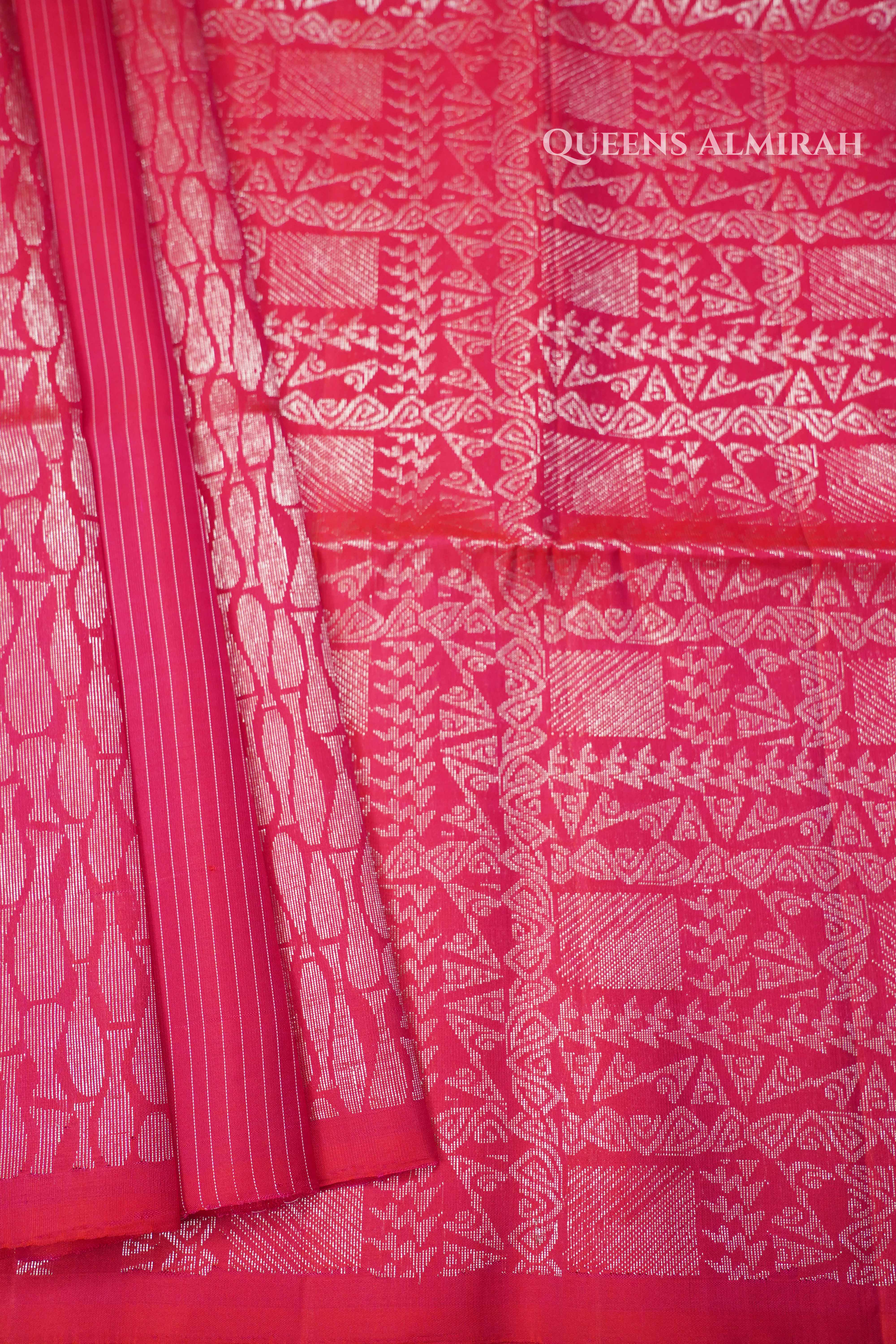 Pink Pure Soft Silk Saree QUEENS ALMIRAH