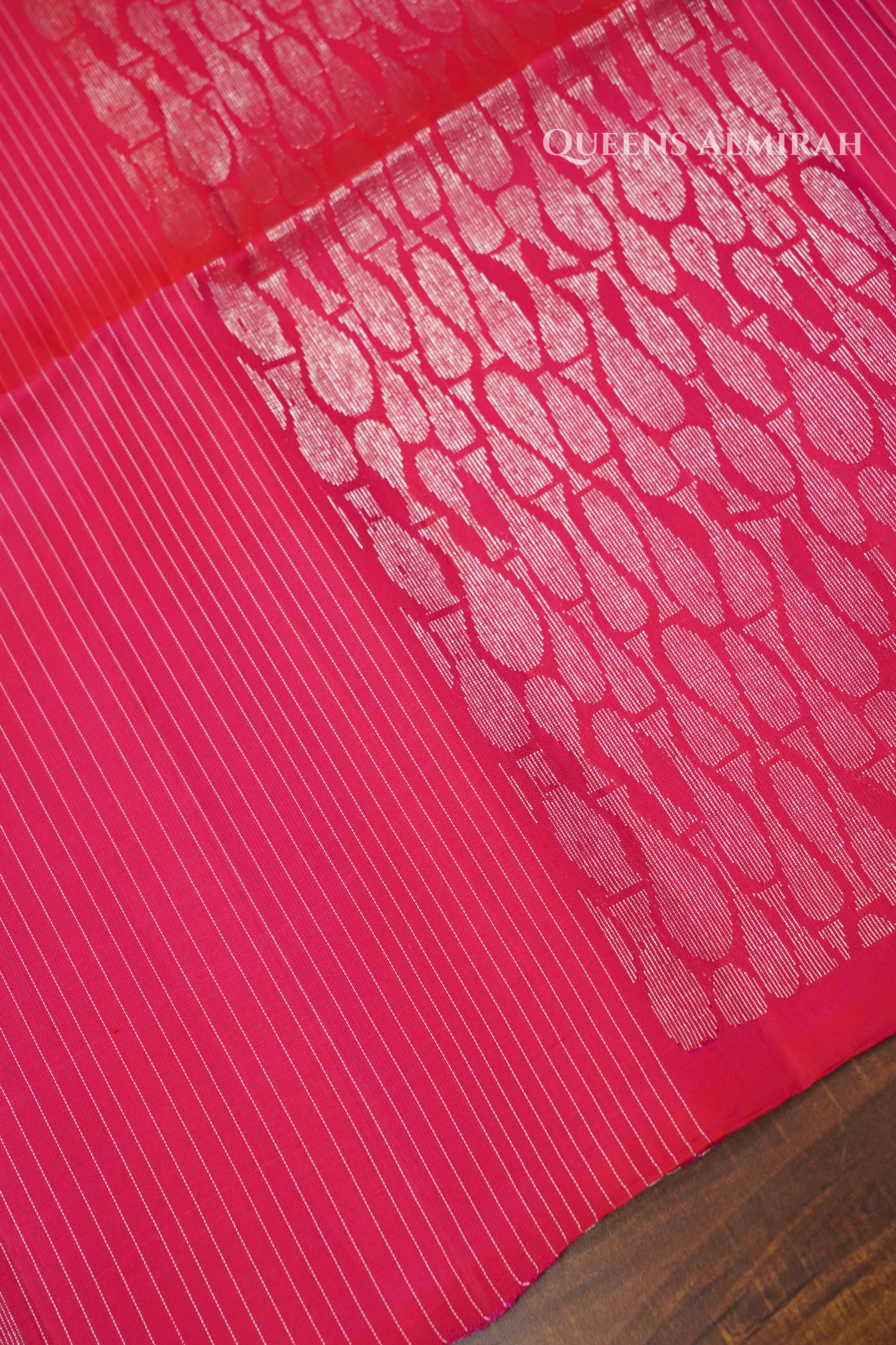 Pink Pure Soft Silk Saree QUEENS ALMIRAH