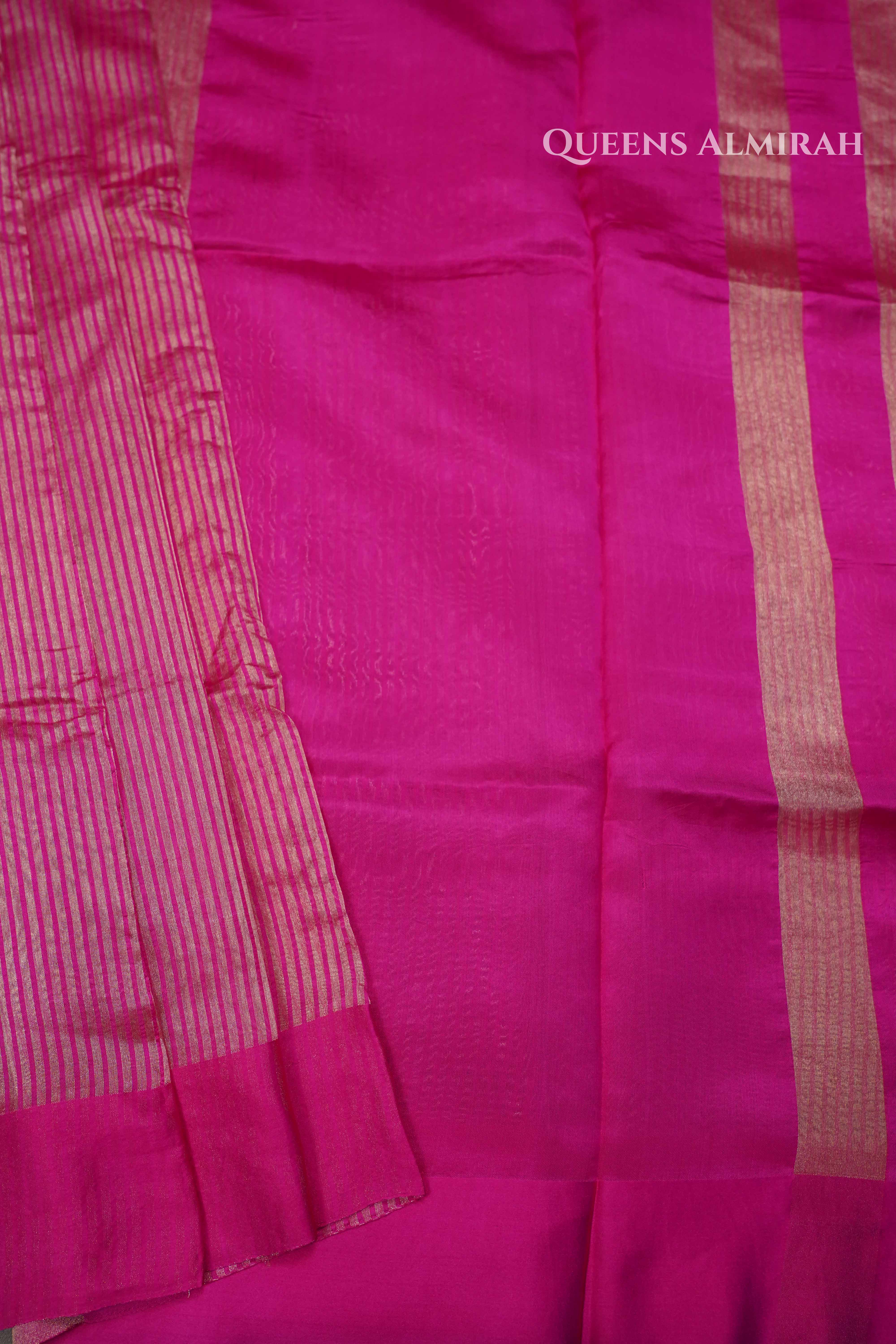 Pink Tissue Banarasi Silk Sarees QUEENS ALMIRAH