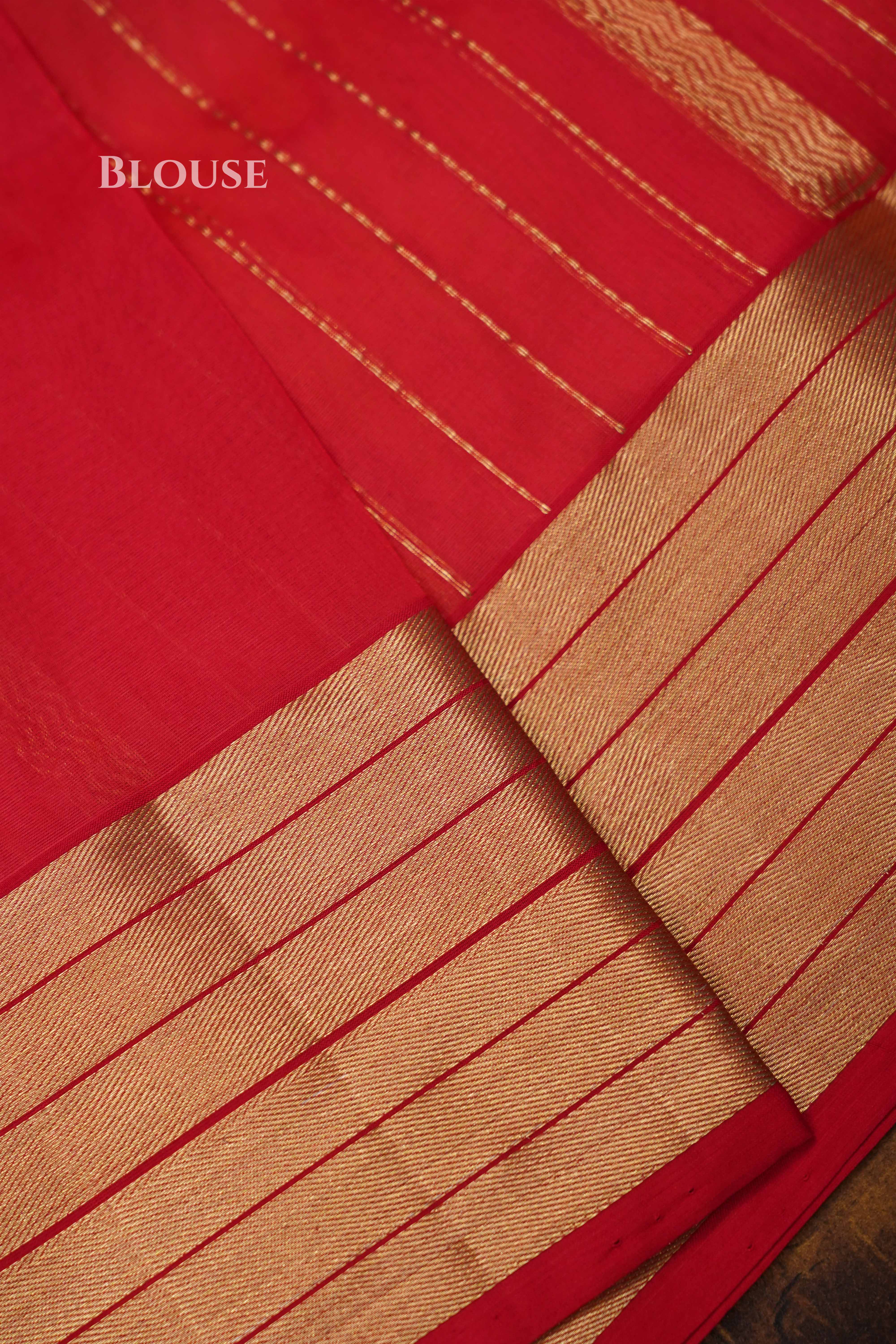 Pinkish Orange Chanderi Silk Saree QUEENS ALMIRAH