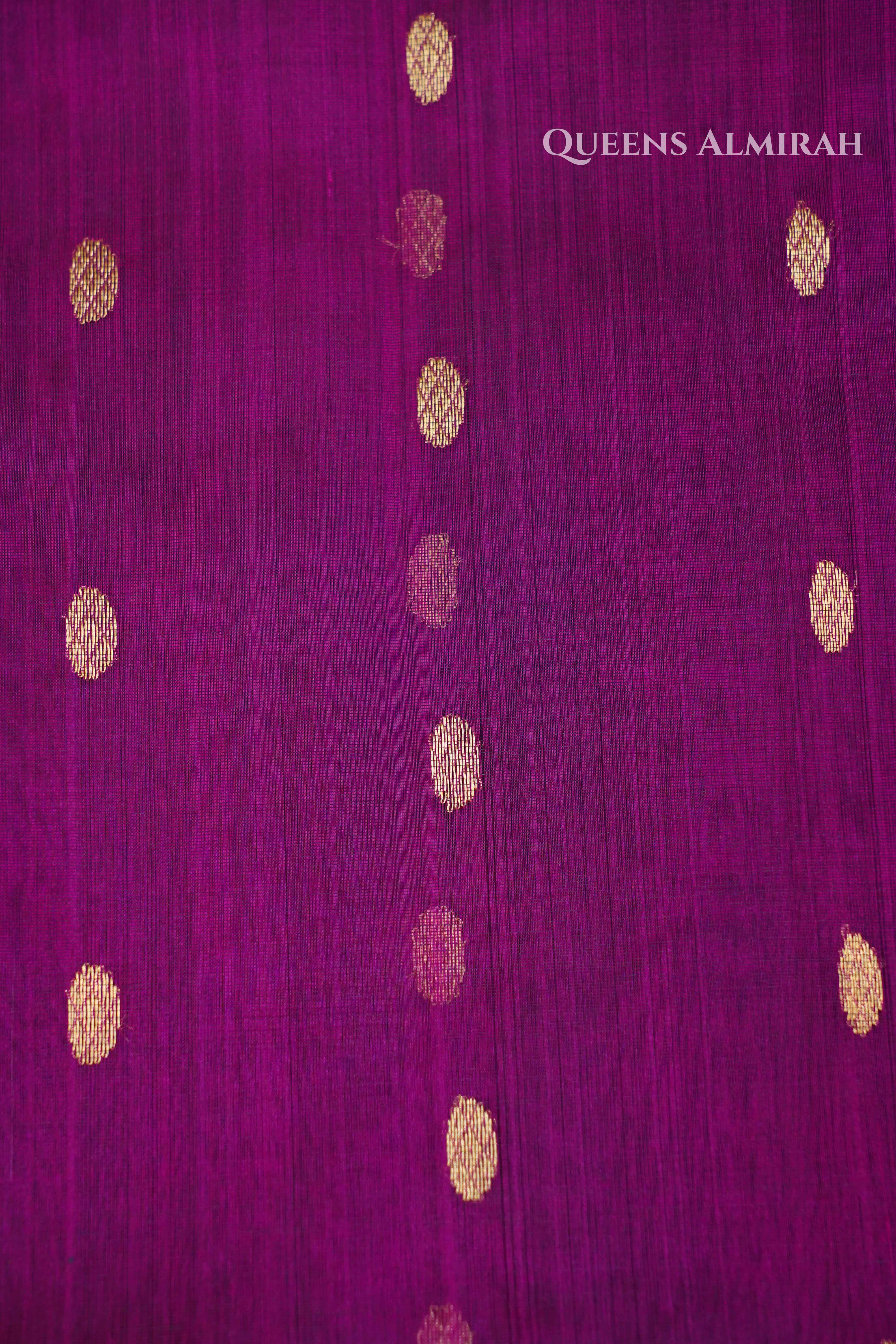 Plum Purple Chanderi Katan Silk Handloom Saree QUEENS ALMIRAH