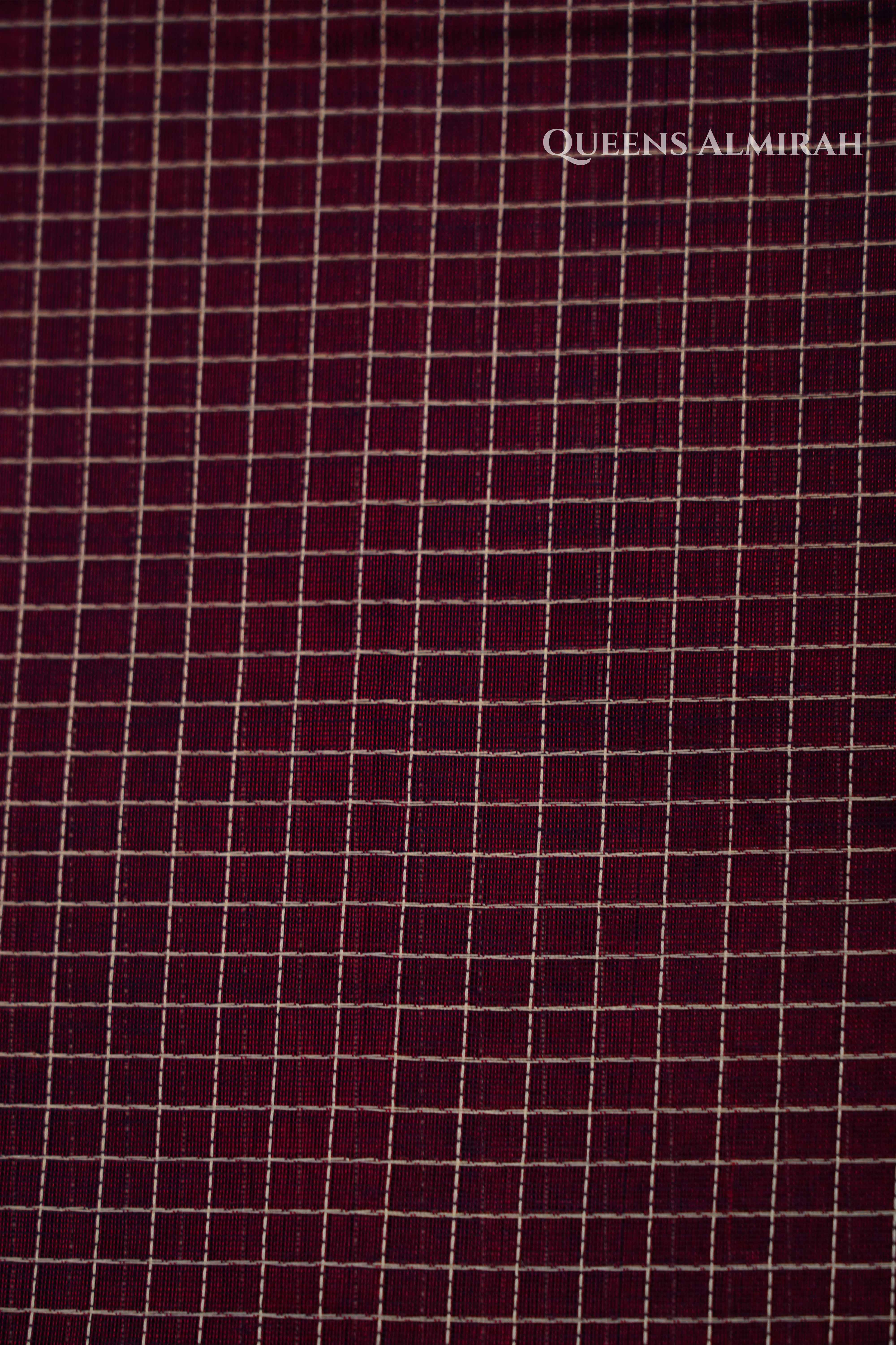 Plum Purple Pure Kanchi Silk Cotton Saree QUEENS ALMIRAH