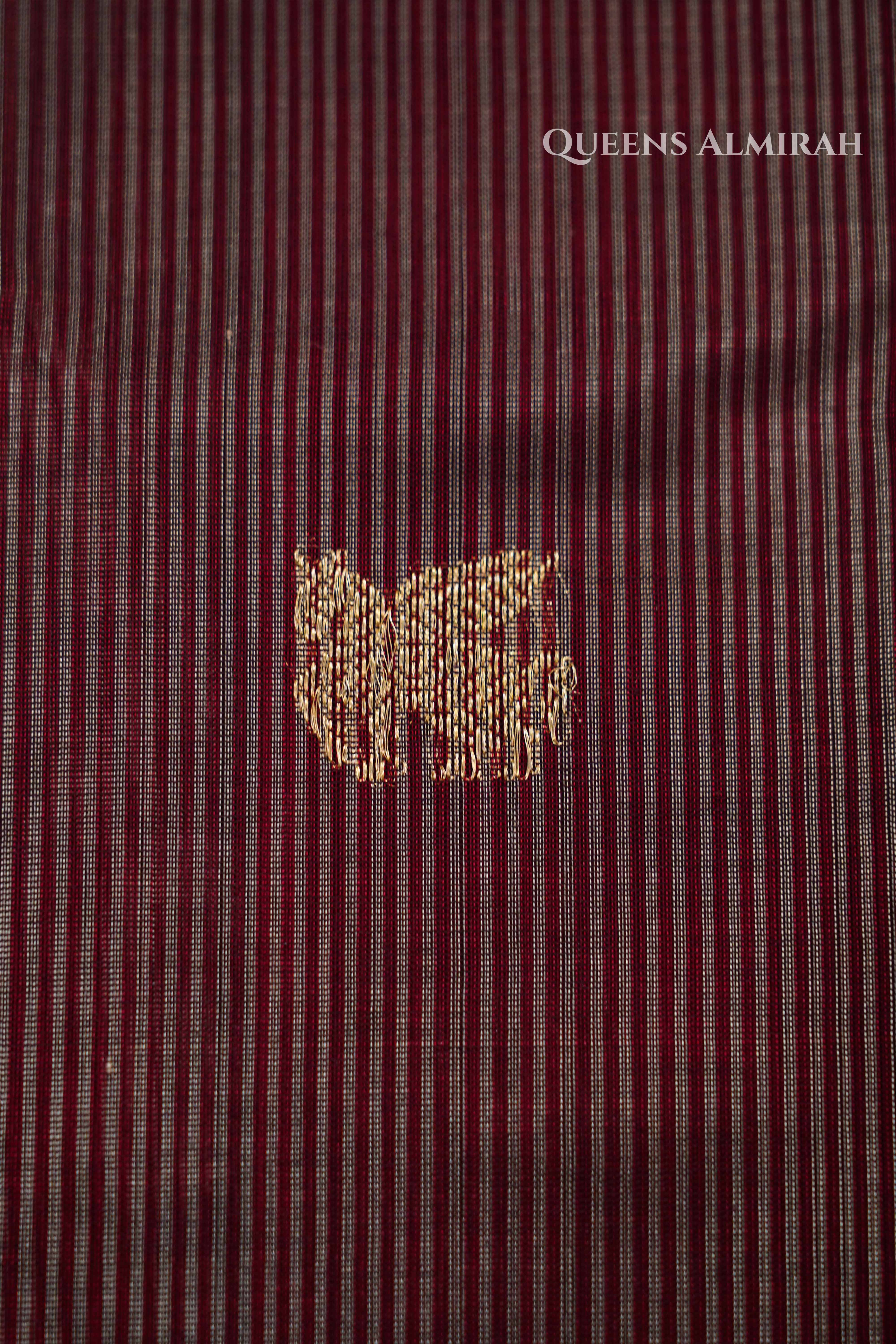 Pure Kanchi Silk Cotton-  Chocolate Brown Saree QUEENS ALMIRAH