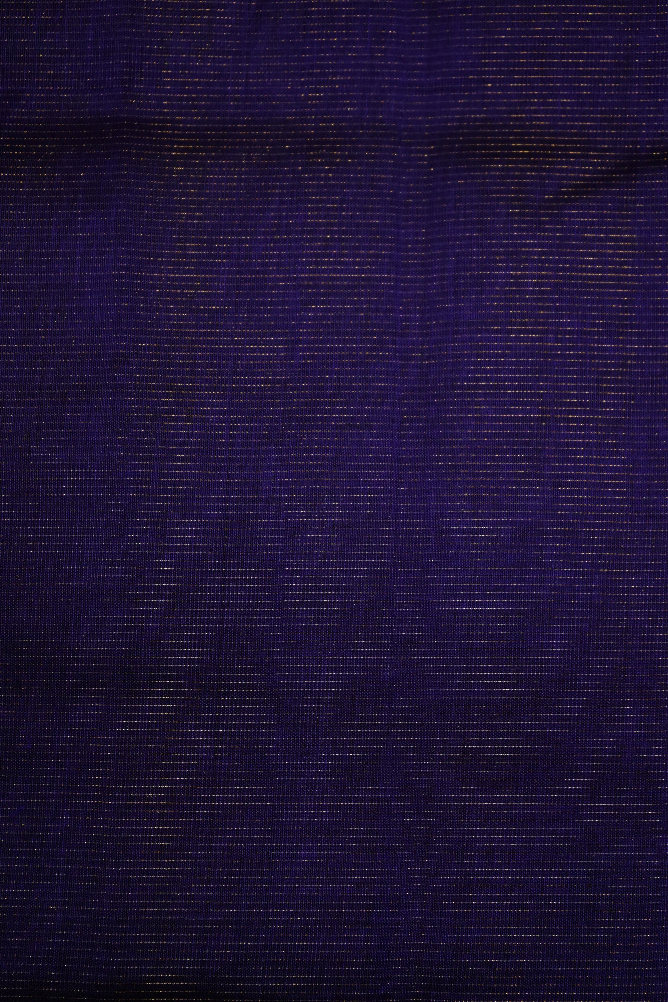 PURE KANCHI SILK COTTON - PERSIAN BLUE WITH GOLDEN - Queens Jewel Emporium