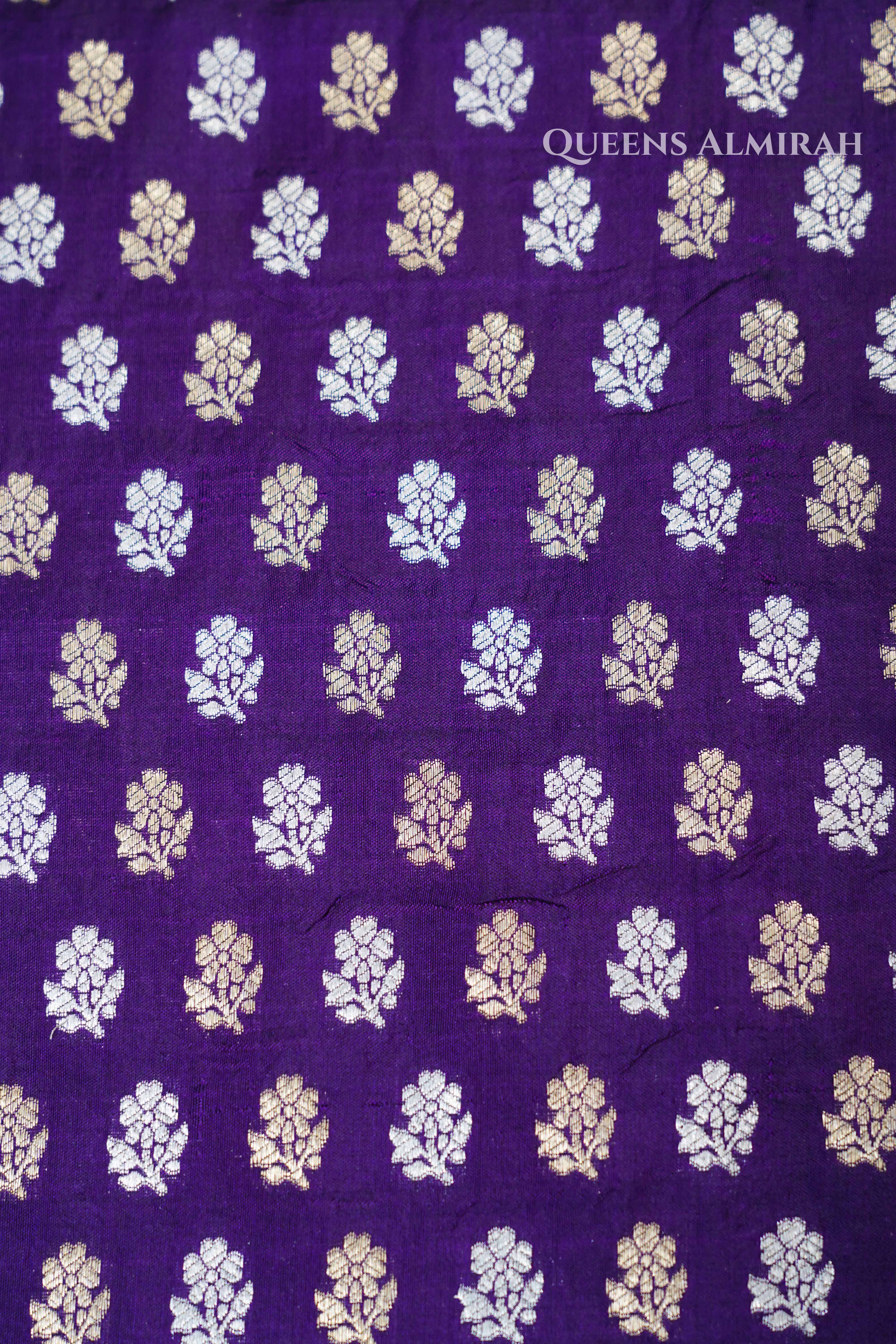 Purple  Banarasi Silk Saree QUEENS ALMIRAH