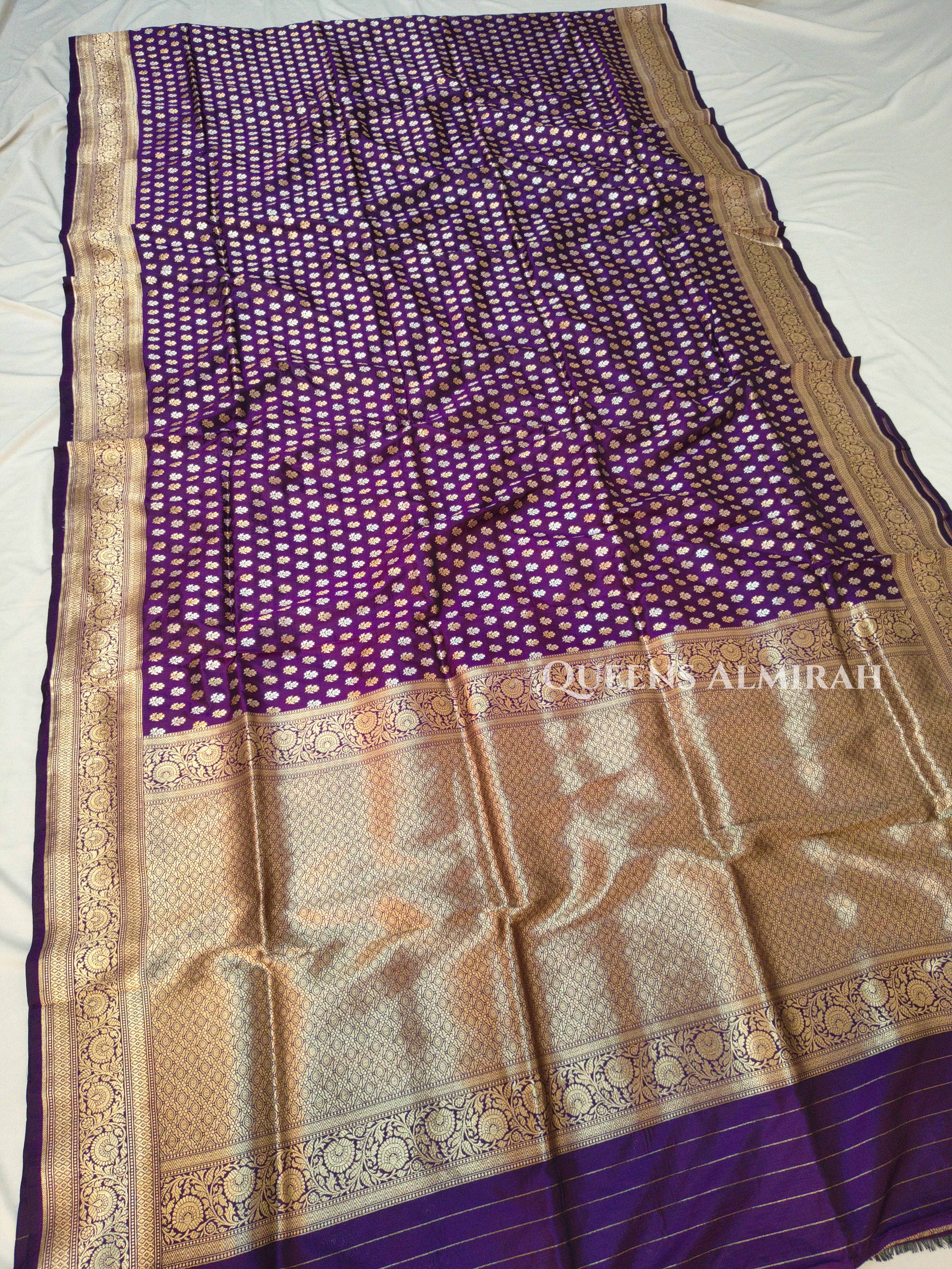 Purple  Banarasi Silk Saree QUEENS ALMIRAH