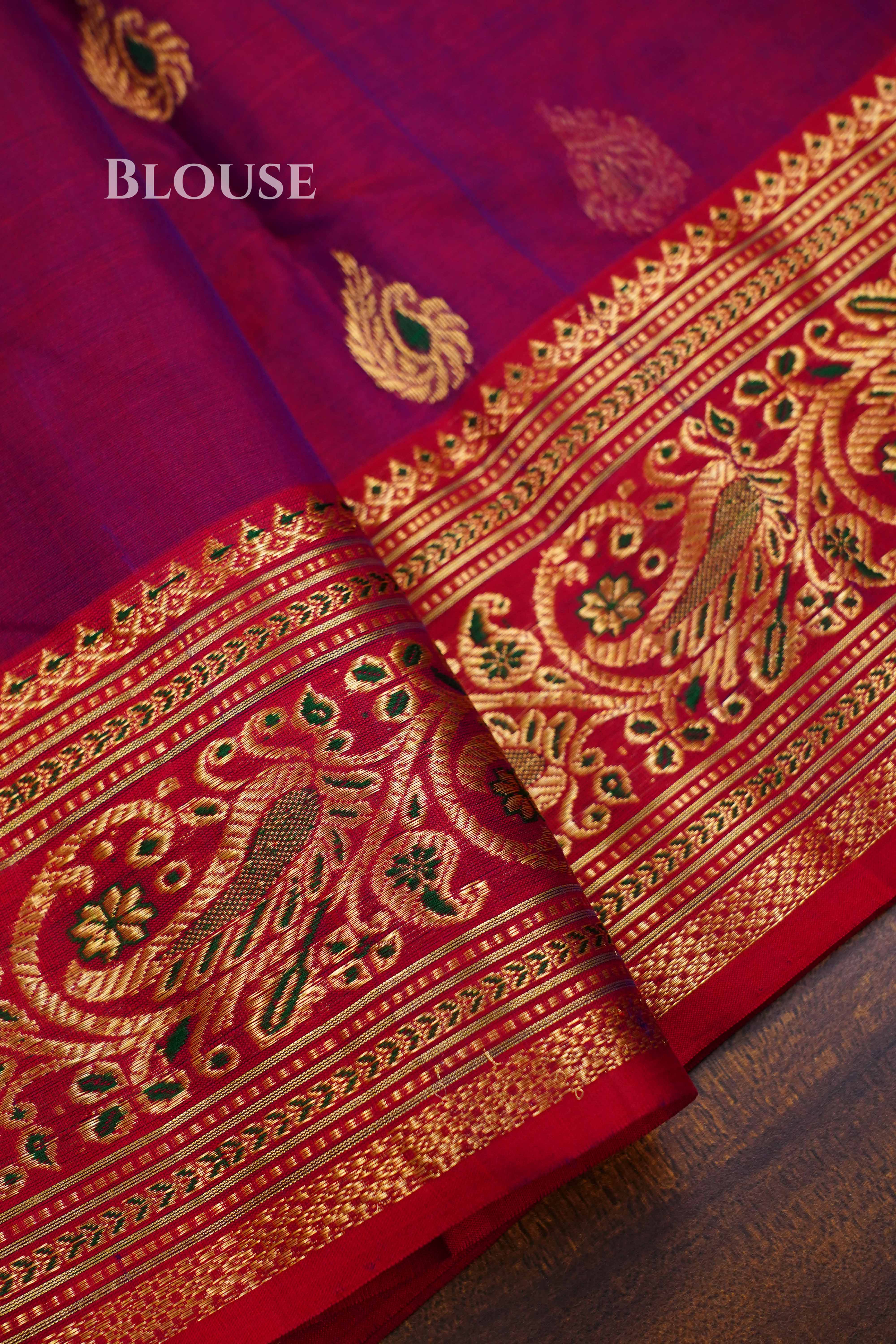 Purple Chanderi Katan Silk Handloom Saree QUEENS ALMIRAH