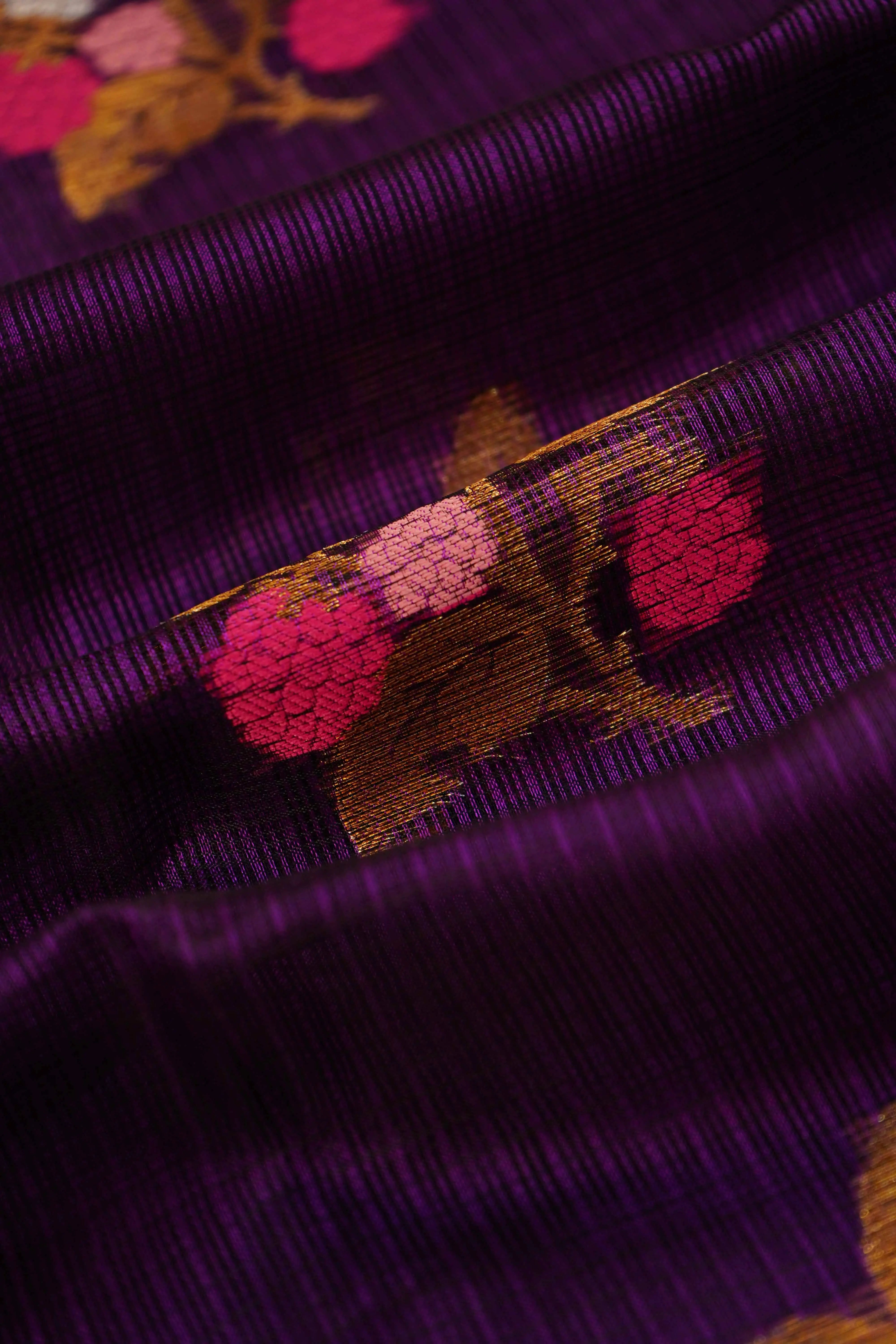 PURPLE PURE KOTA SILK SAREE - Queens Jewel Emporium