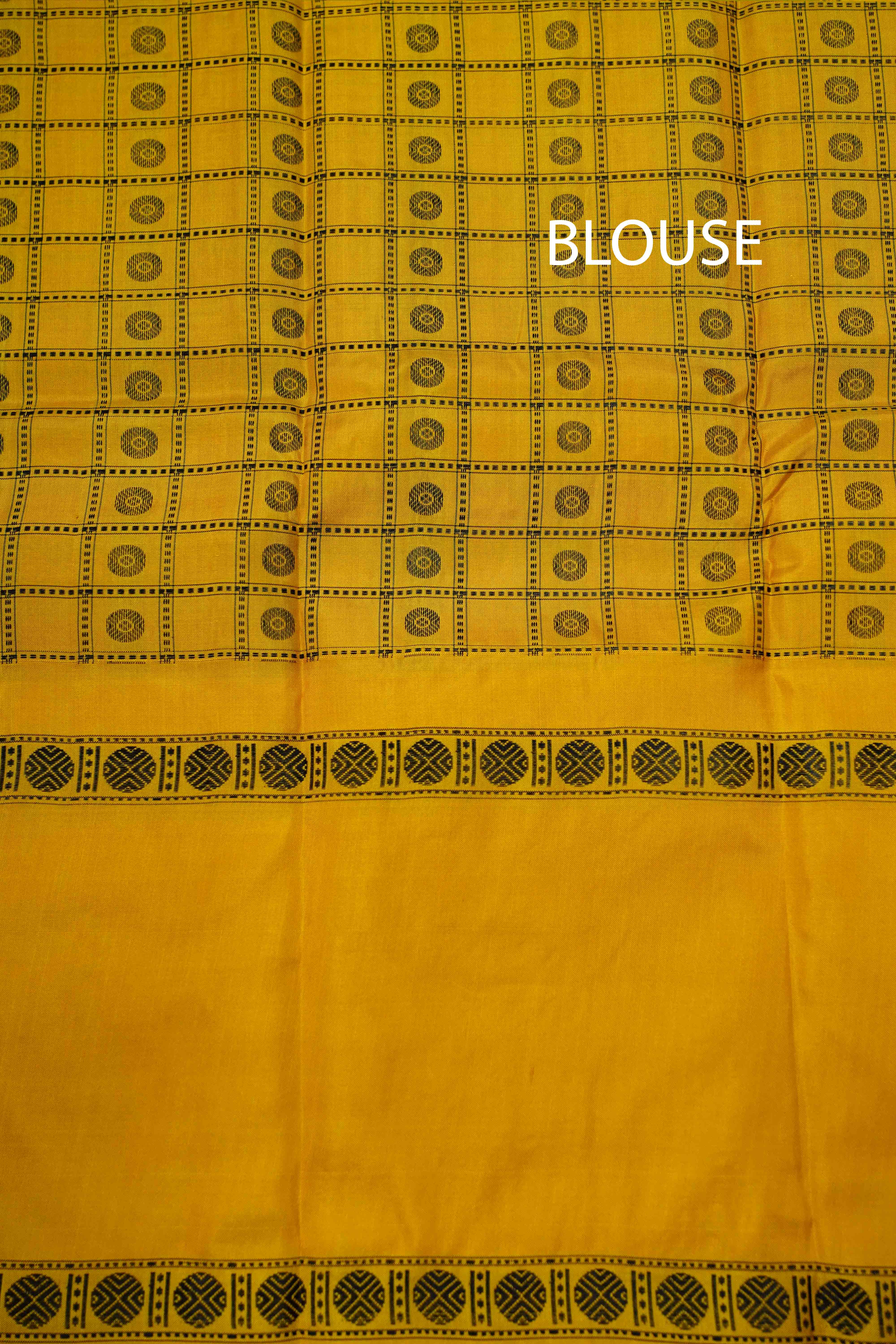 RAMBUTAN RED WITH MANGO YELLOW PURE KANCHIVARAM SILK SAREE - Queens Jewel Emporium