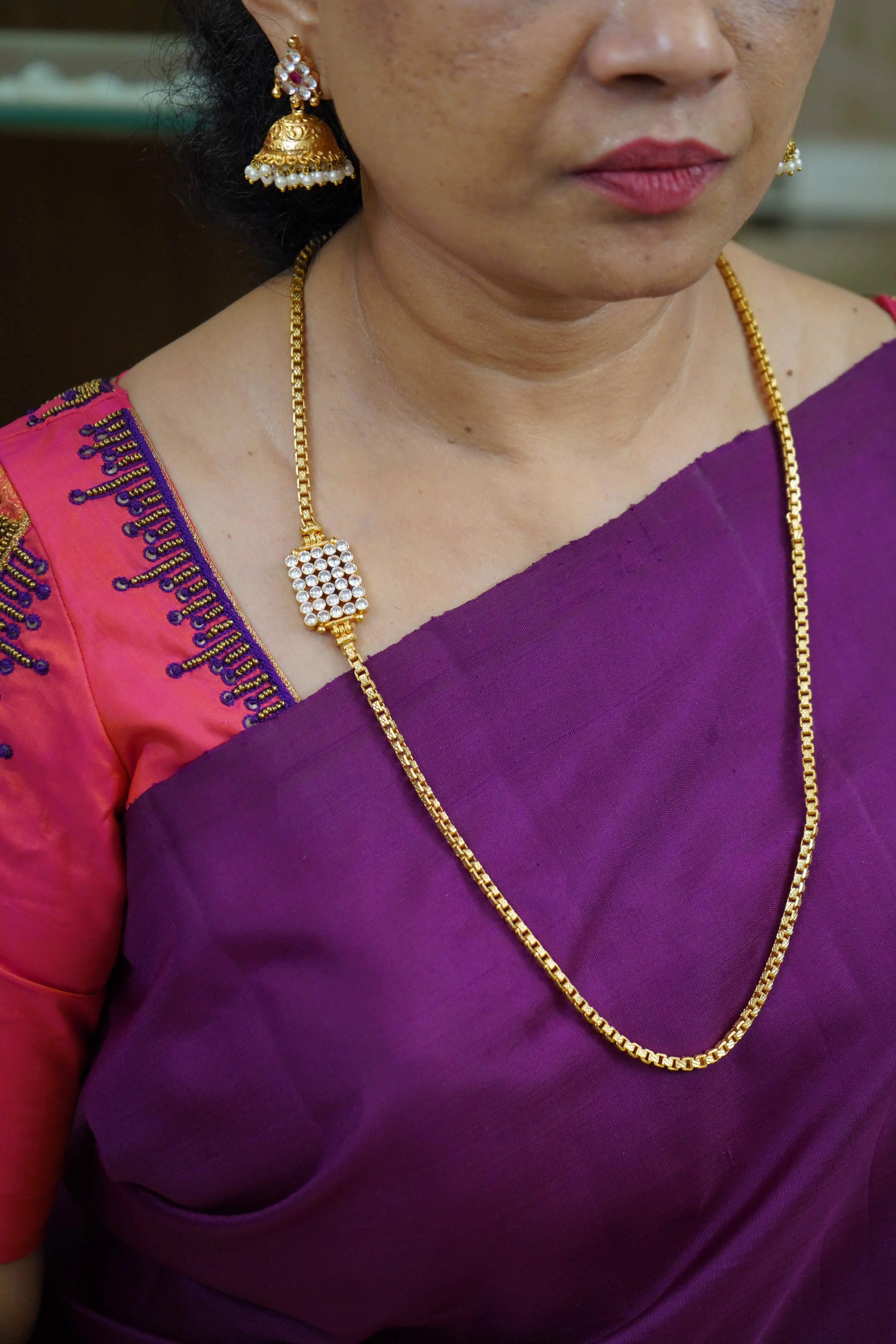 RAMYAM MUGAPPU CHAIN - WHITE - Queens Jewel Emporium