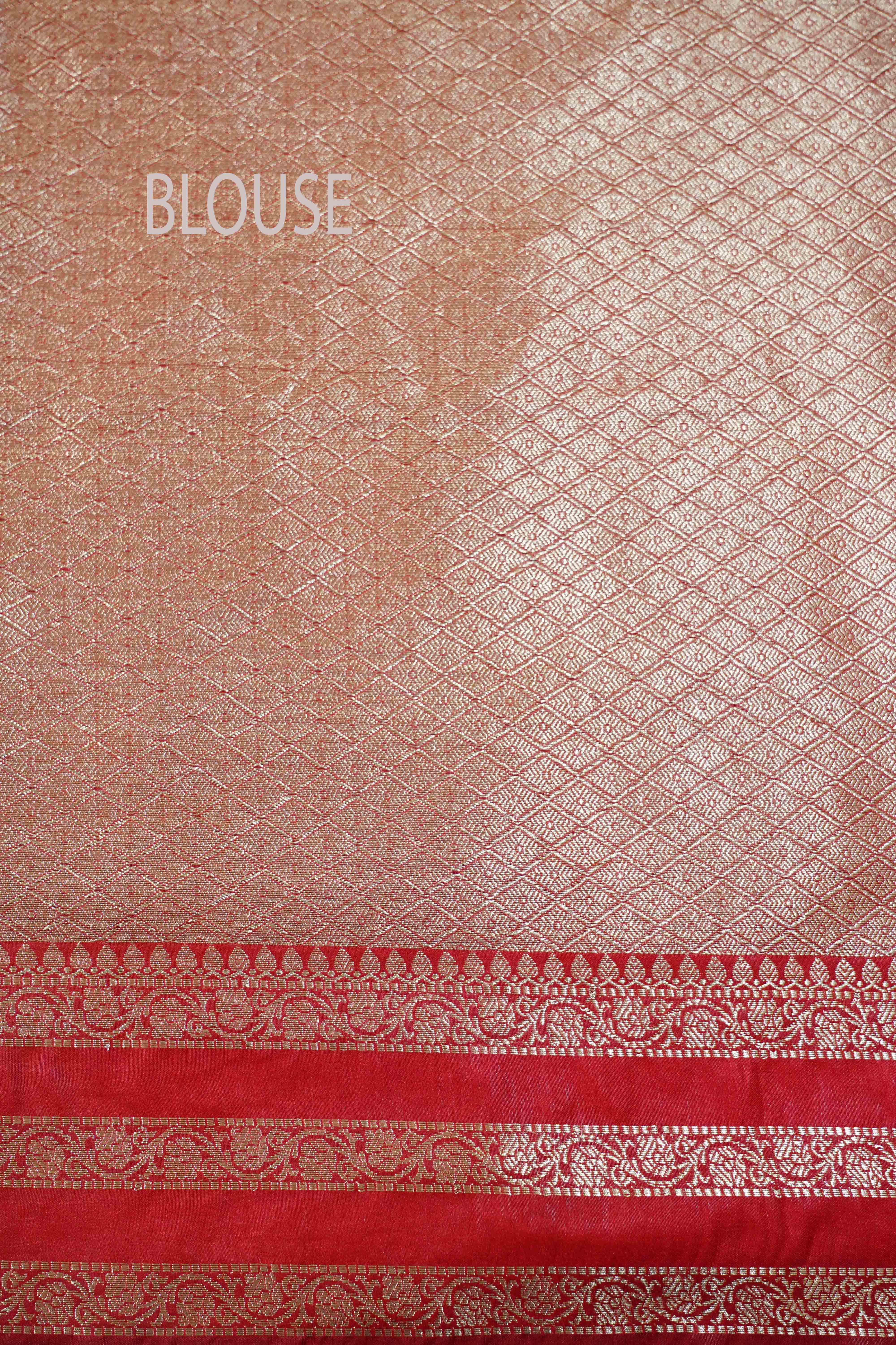 RED CHILLY SEMI  MUNGA SILK SAREE - Queens Jewel Emporium