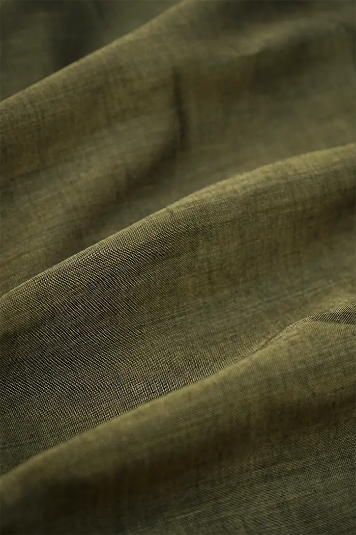 RIFLE GREEN WITH BLACK BORDER NARAYANPET COTTON SAREE - Queens Jewel Emporium