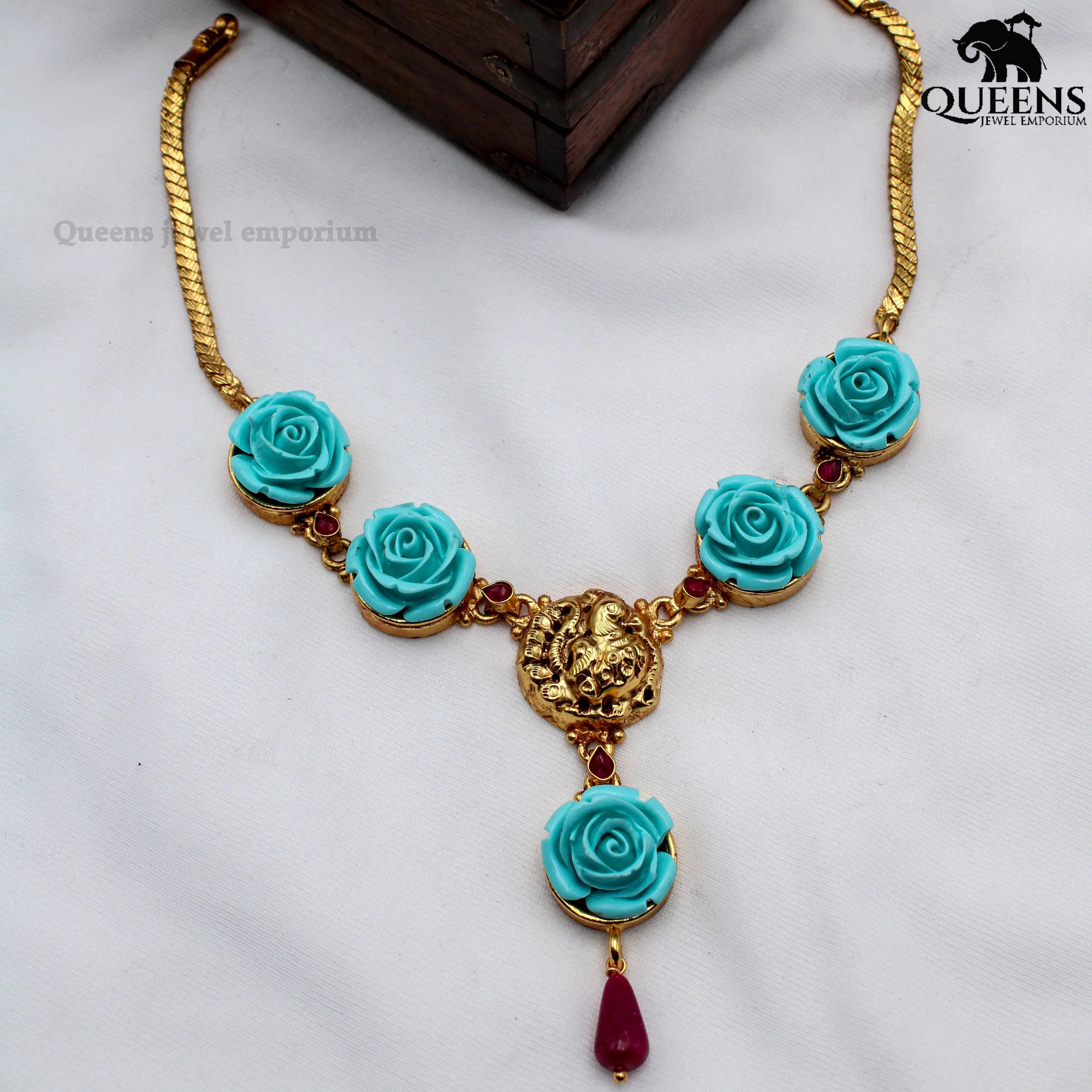 ROJA NECKLACE - TURQUOISE - Queens Jewel Emporium