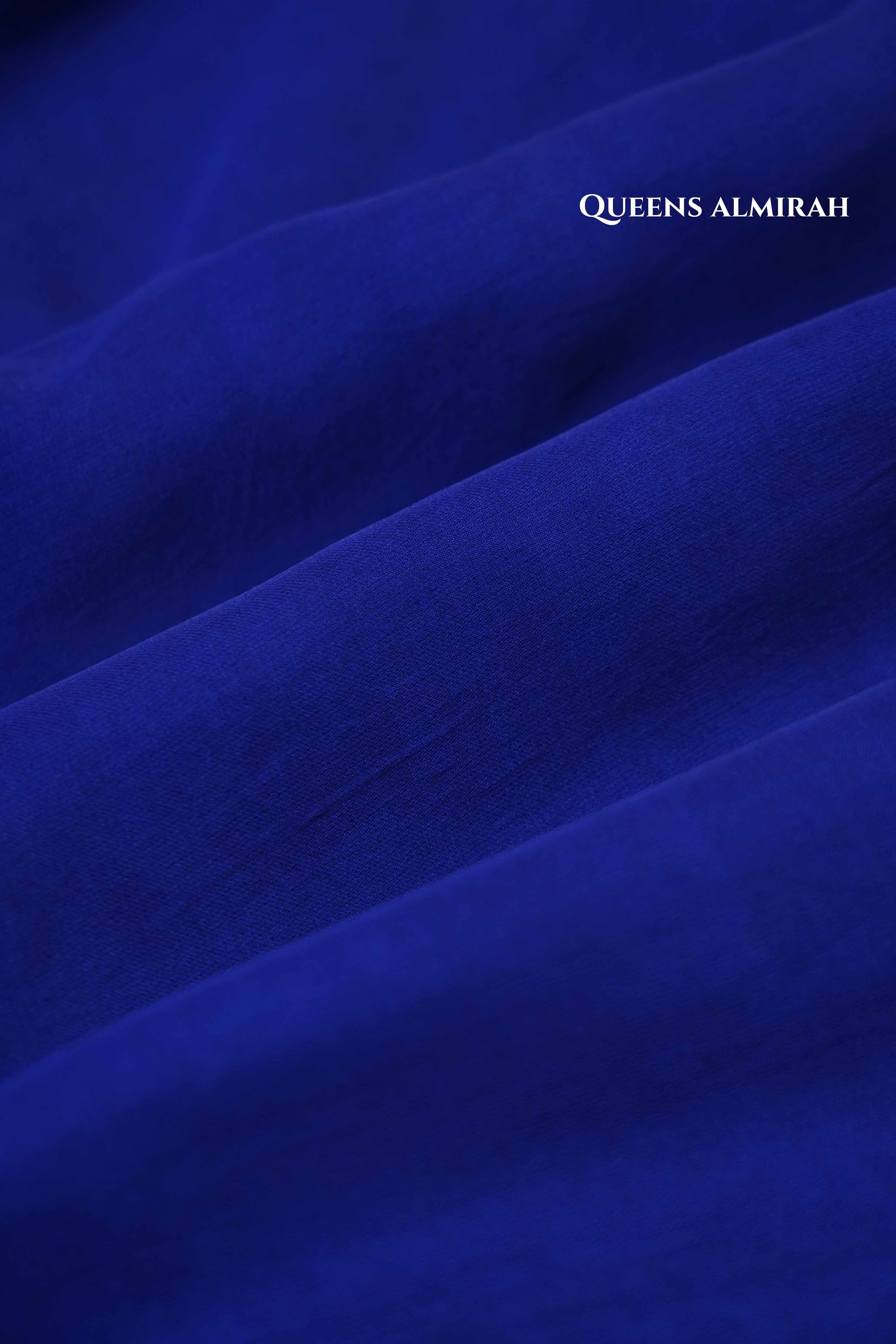 ROYAL BLUE MODAL SILK SAREE  8 - Queens Jewel Emporium