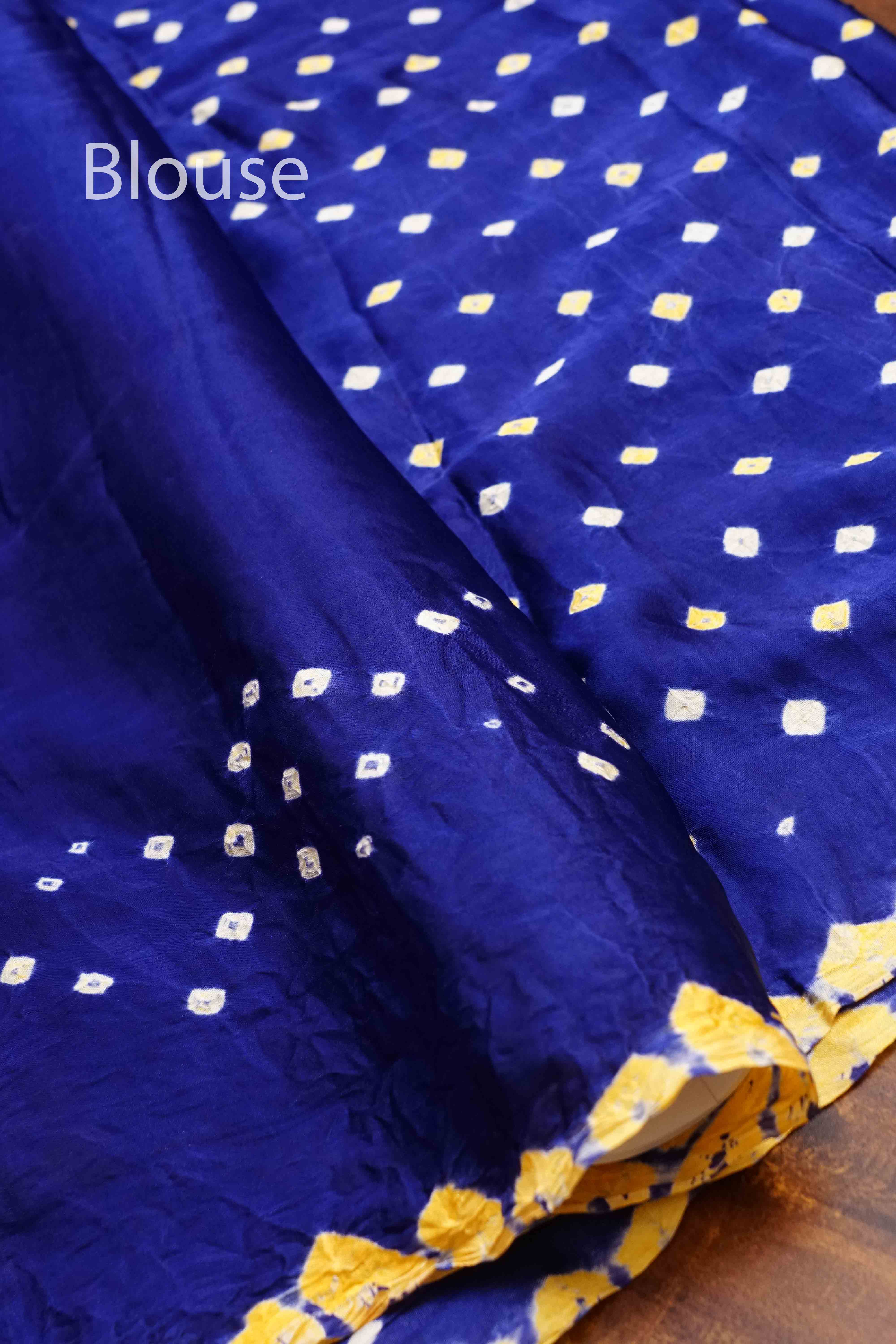 ROYAL BLUE MODAL SILK SAREE - Queens Jewel Emporium